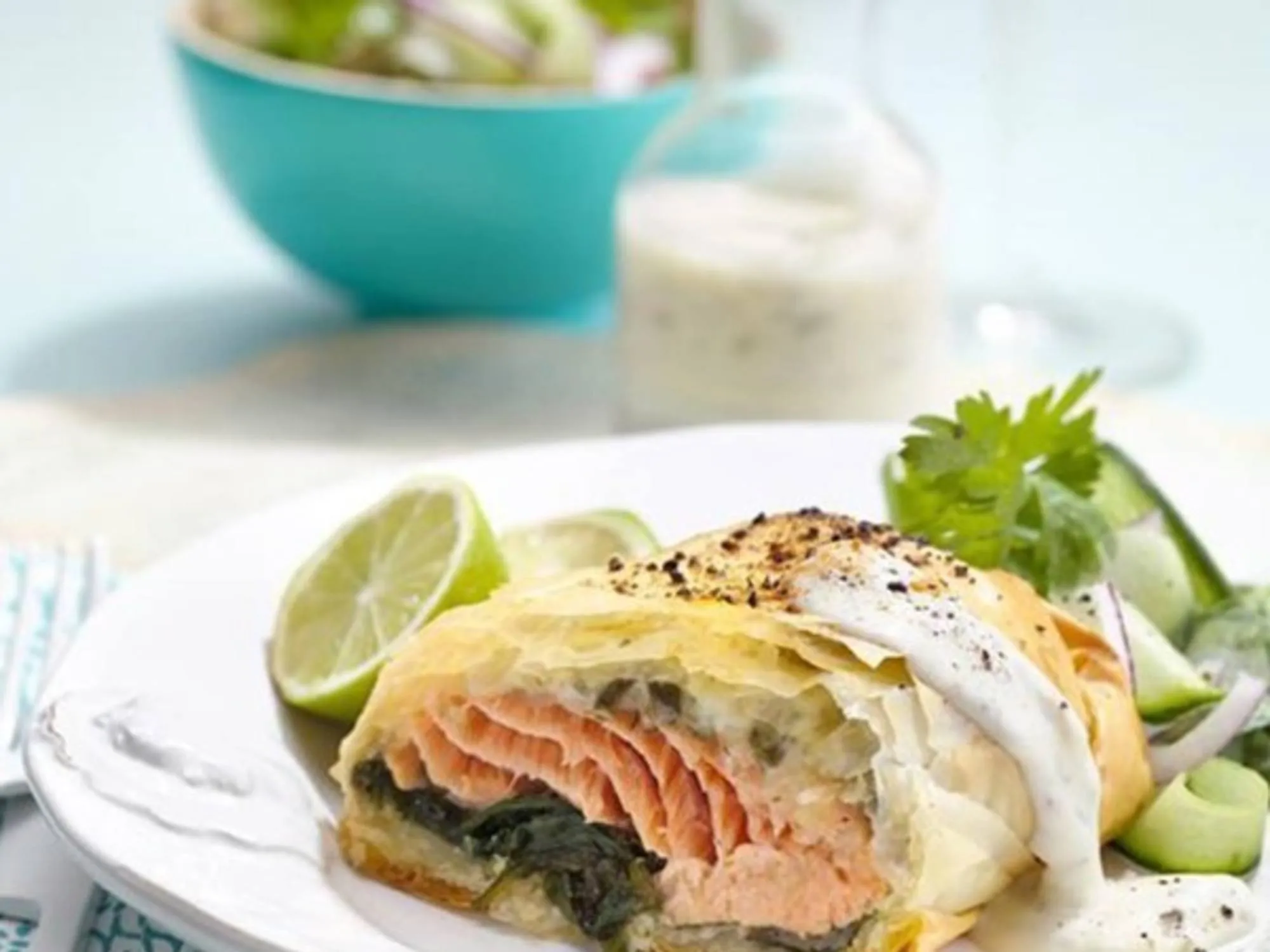 Salmon Fillet in Filo Pastry