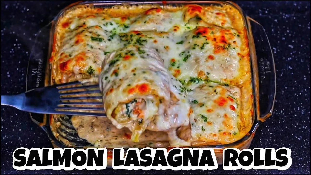 Salmon Parmesan Lasagna Roll Ups