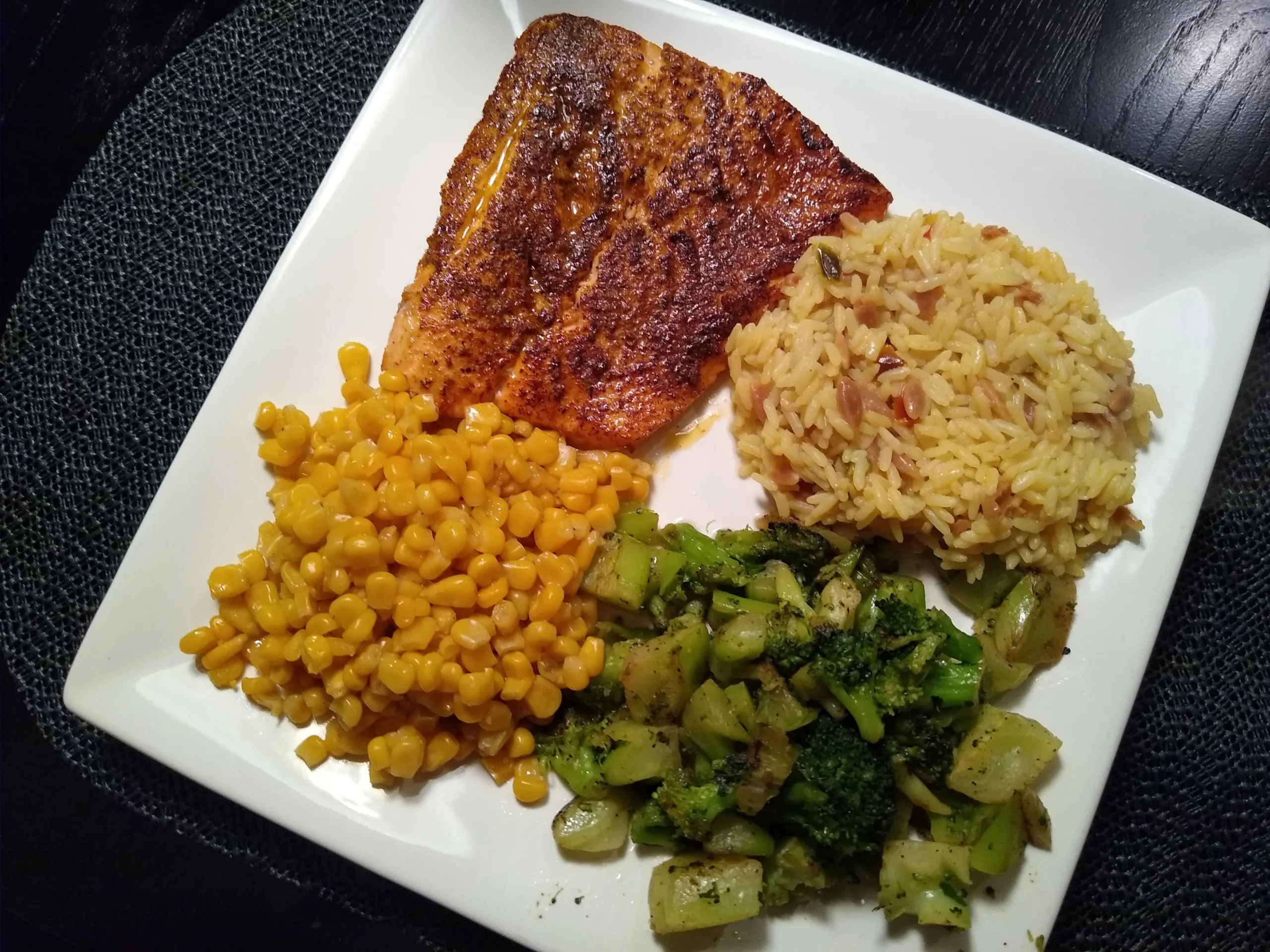 Salmon Rice Pilaf with Broccoli
