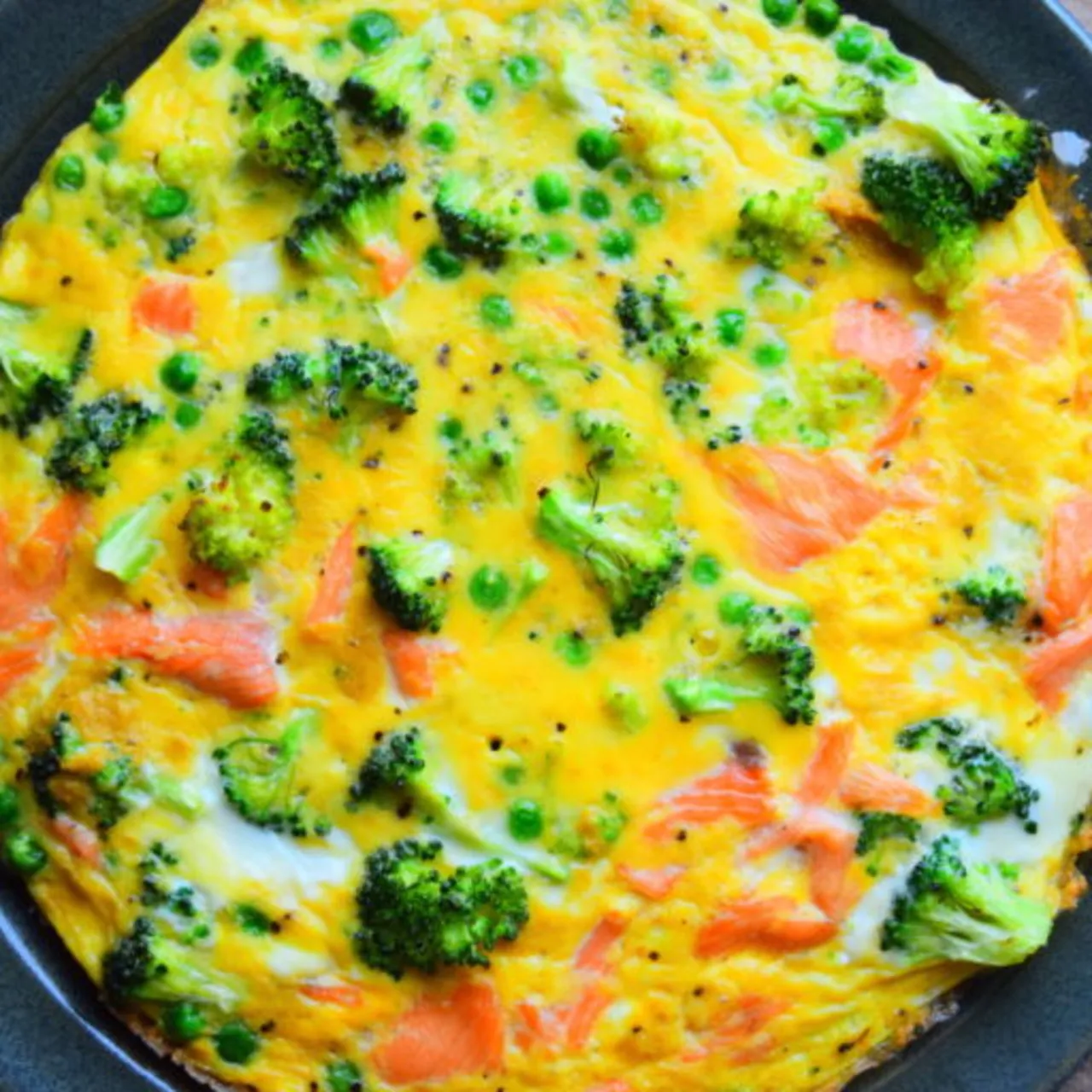 Salmon and Broccoli Frittata