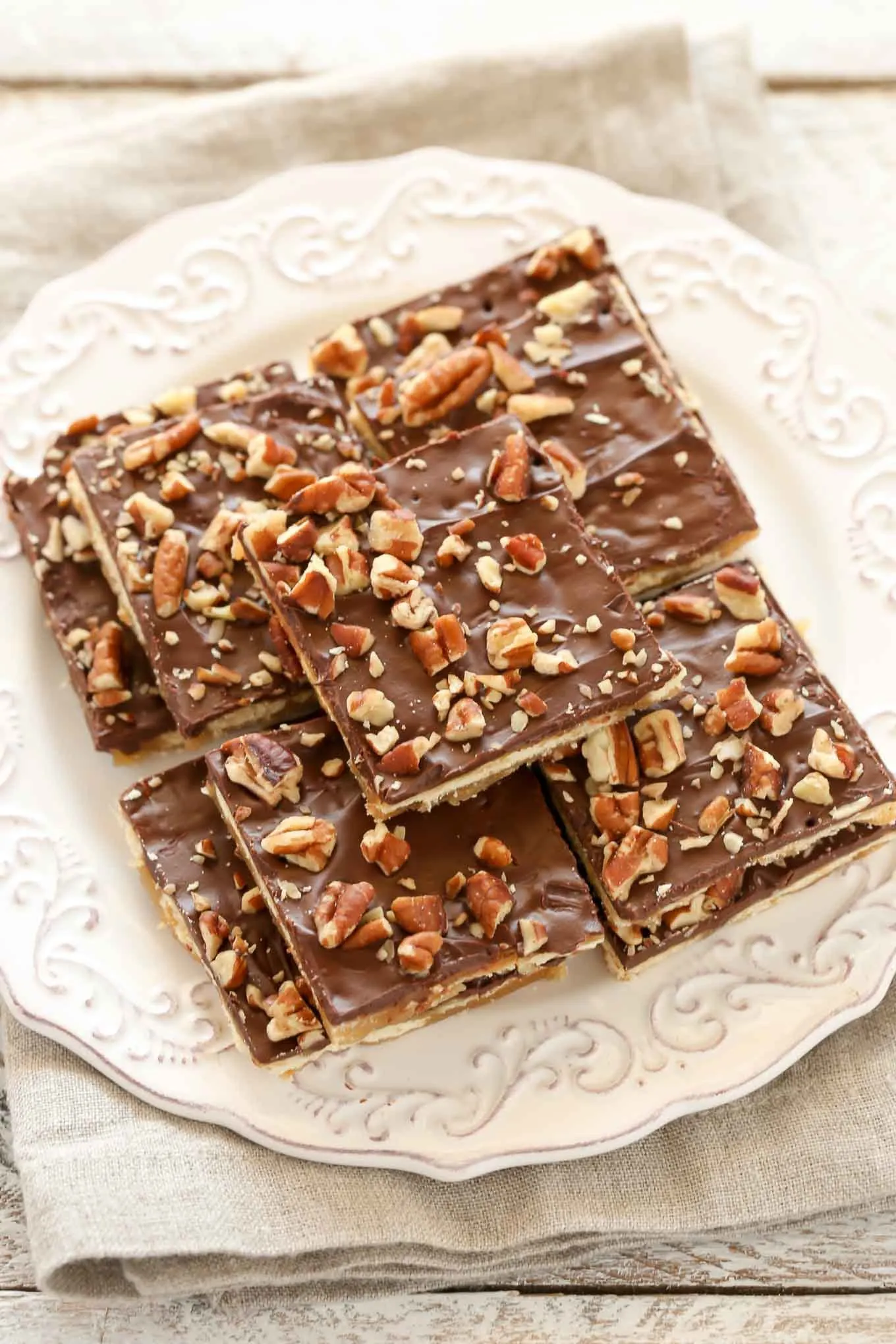 Saltine Toffee Candy with Pecans