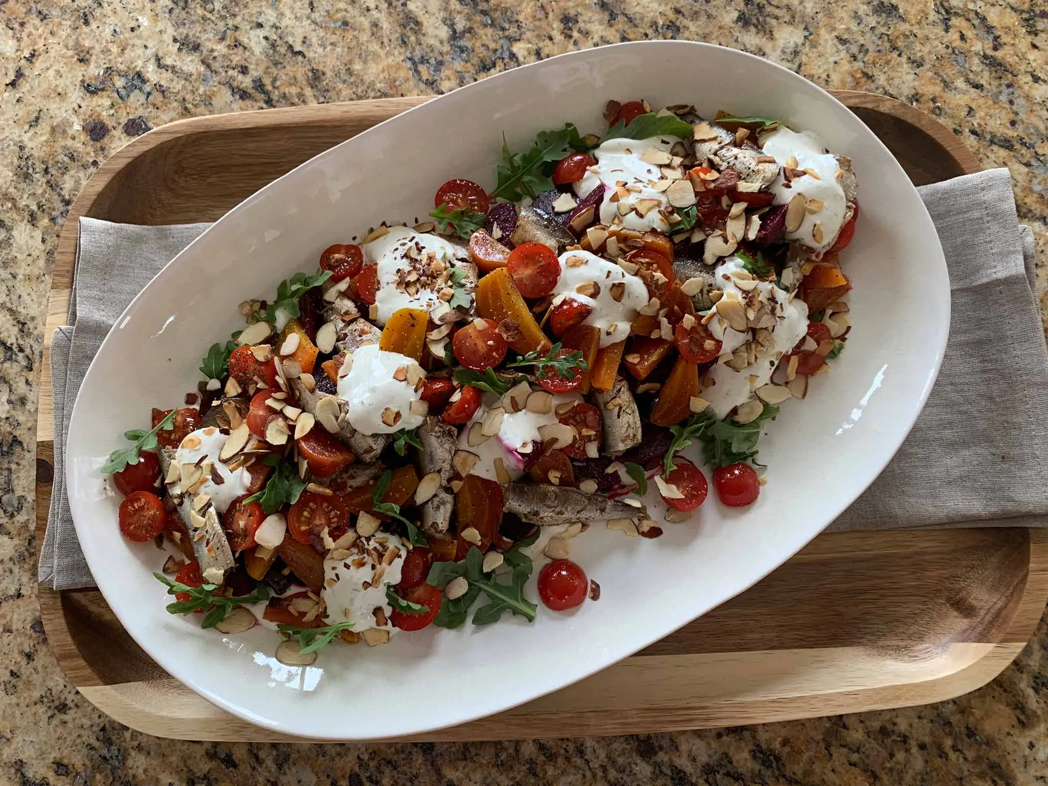 Sardines with Beetroot and Blueberry Salsa