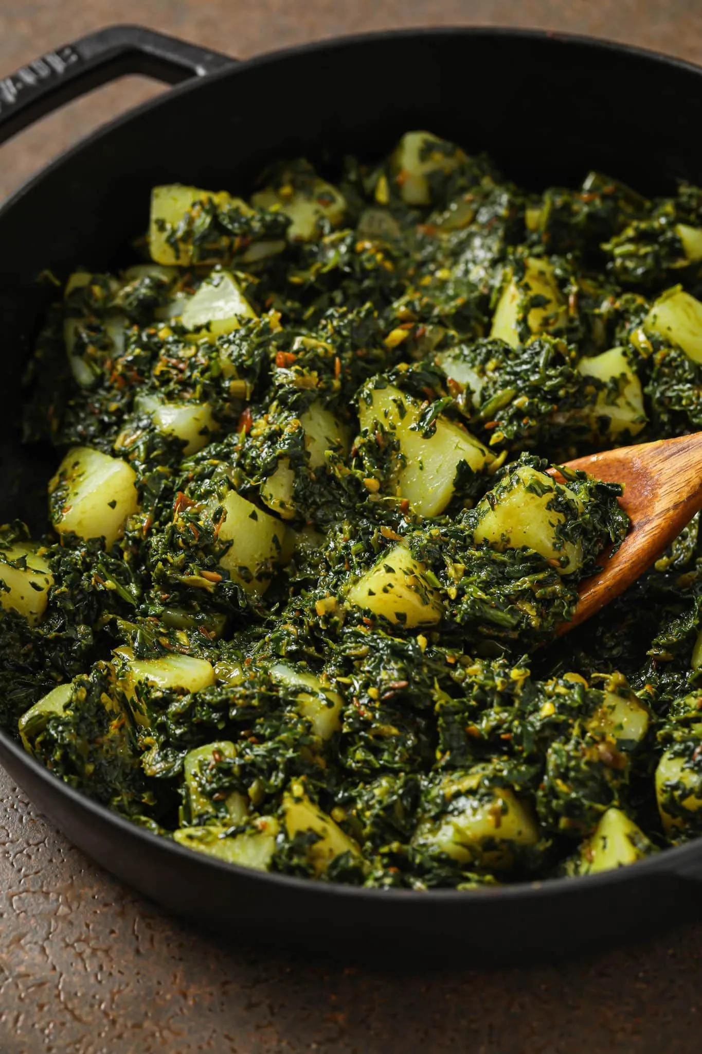 Sauteed Spinach and Potatoes Aloo Palak