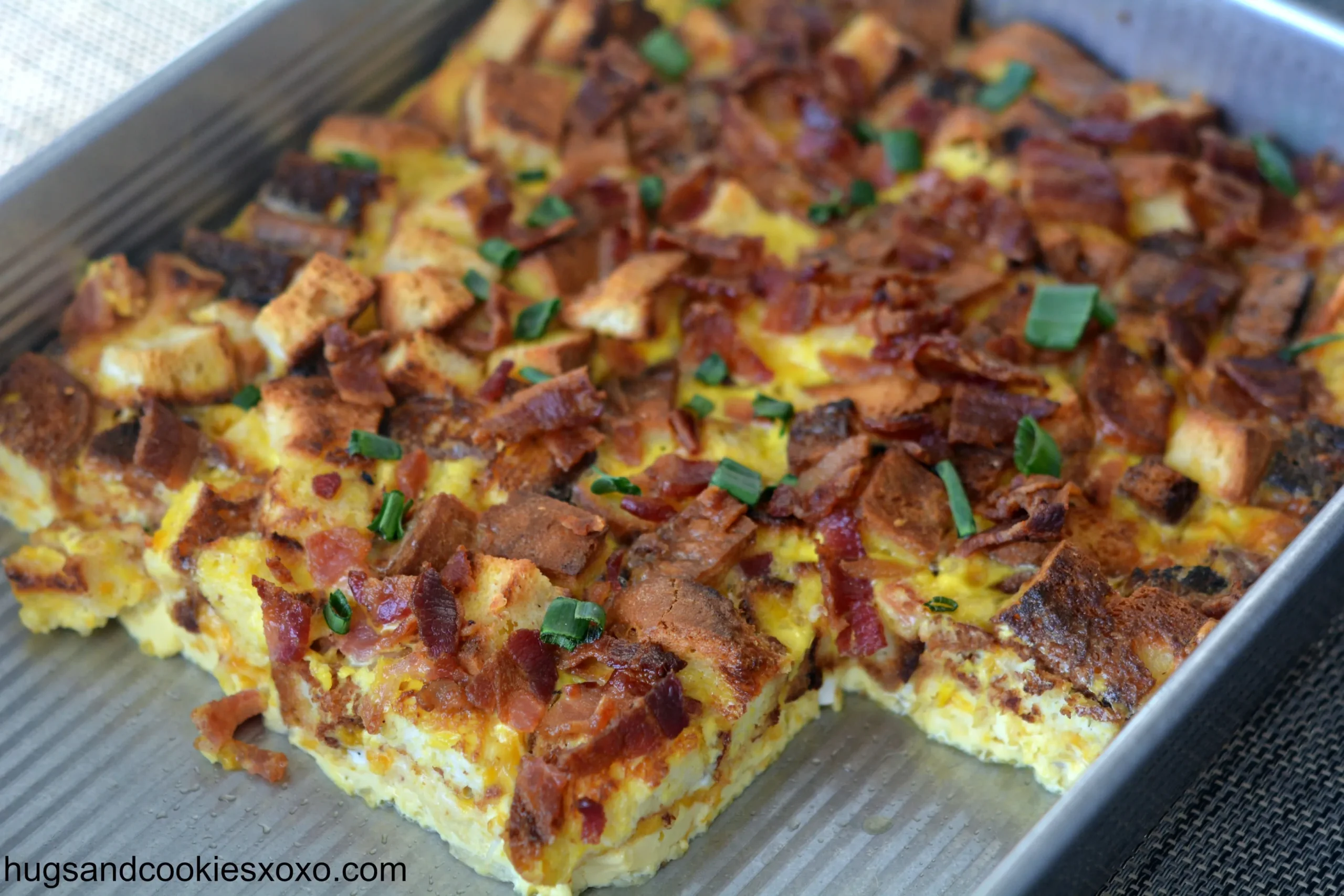 Savory Breakfast Dish: Bacon, Eggs, and Cheese