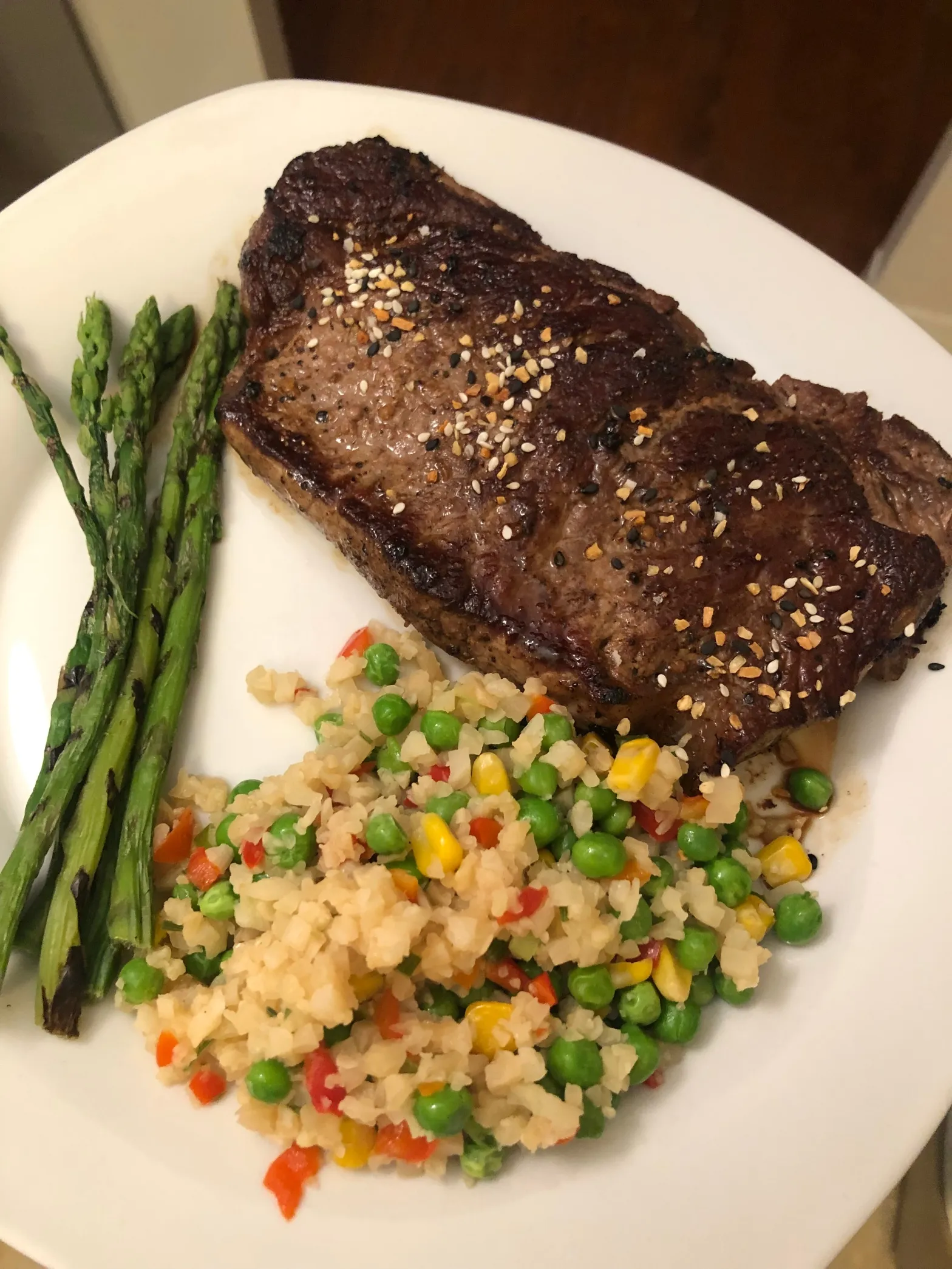 Seared Strip Steak with Lemony Couscous Tabbouleh