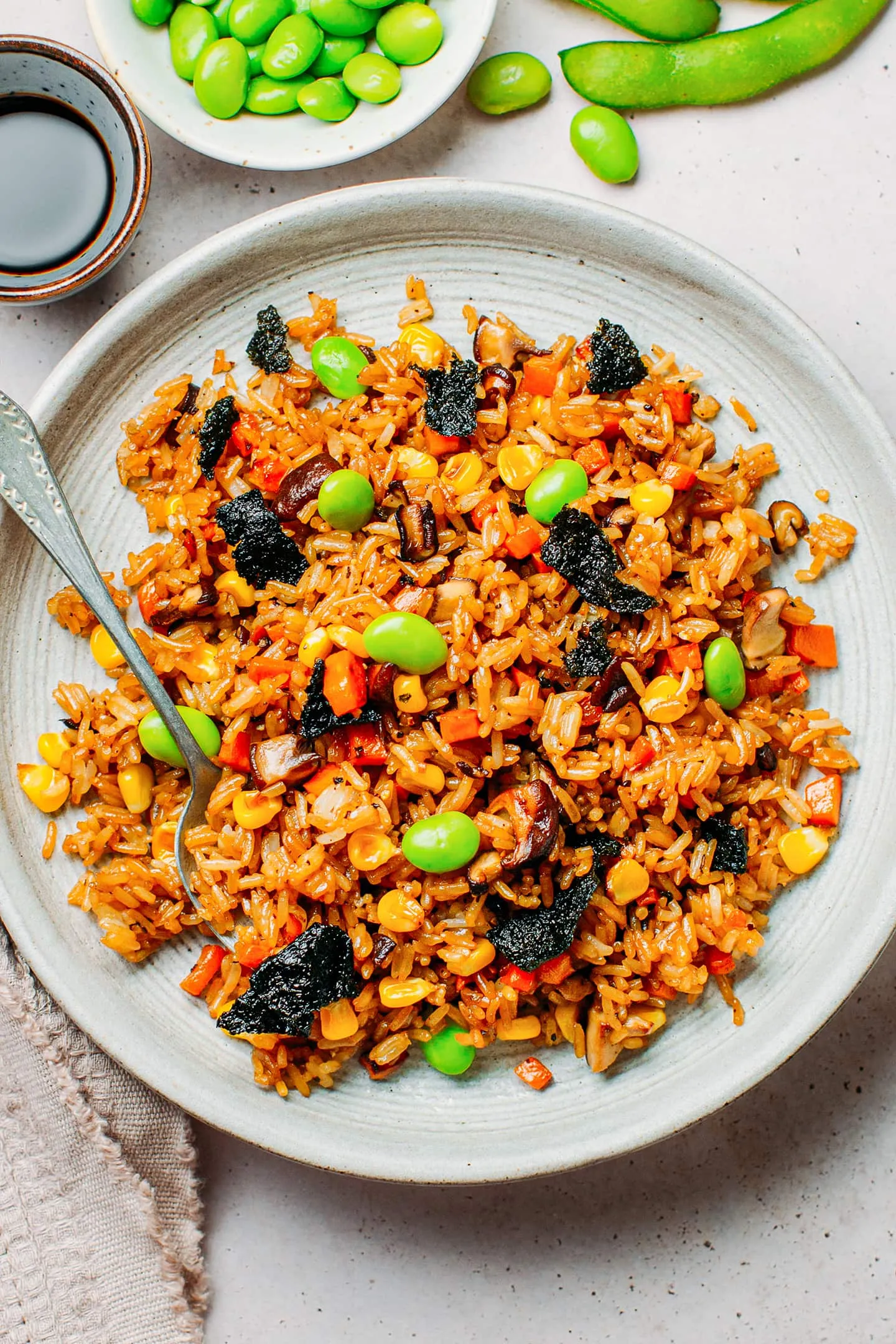 Seaweed Edamame Fried Rice