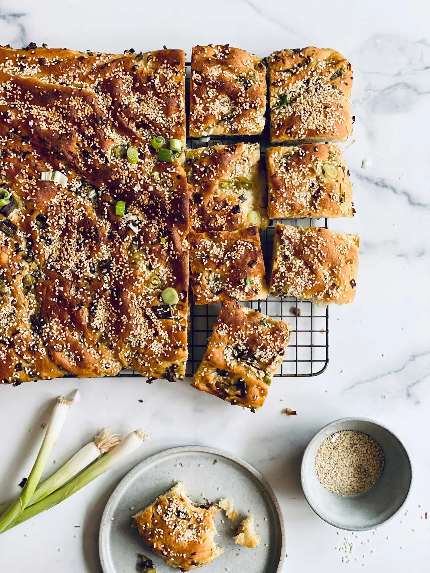 Sesame Strawberry Jam Focaccia