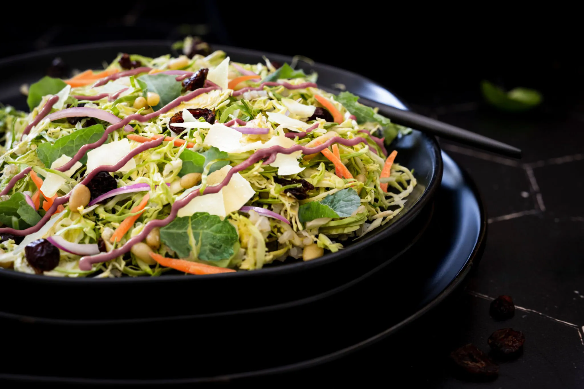 Shaved Brussels Sprouts Blueberry Salad