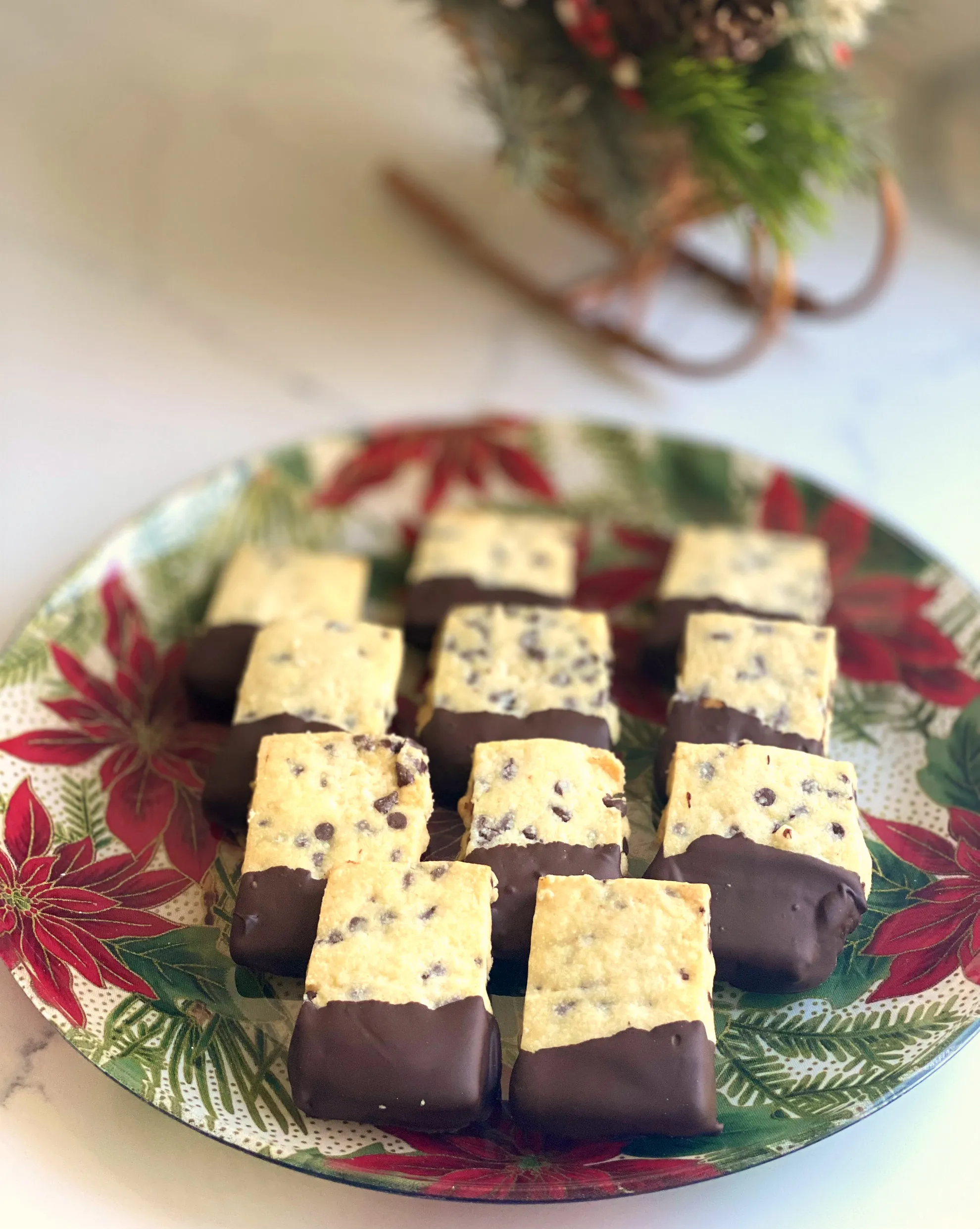 Shortbread Cookies with Mini Chocolate Chips
