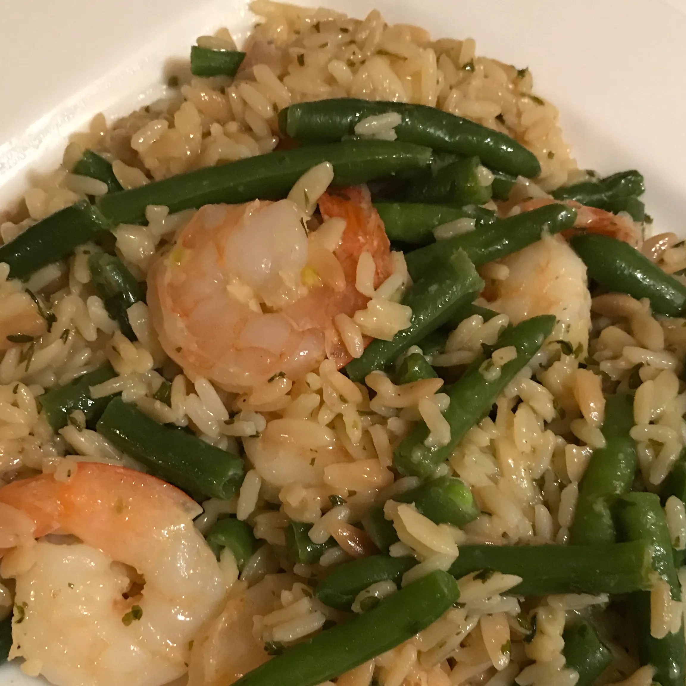 Shrimp Scampi Over Rice Tortitas