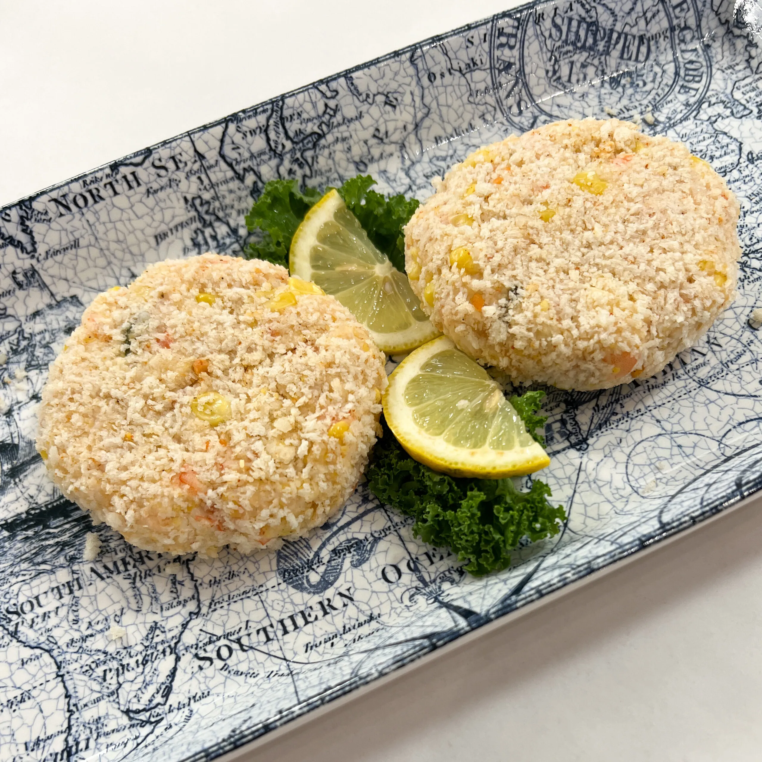 Shrimp and Grits Cakes with Crispy Ham