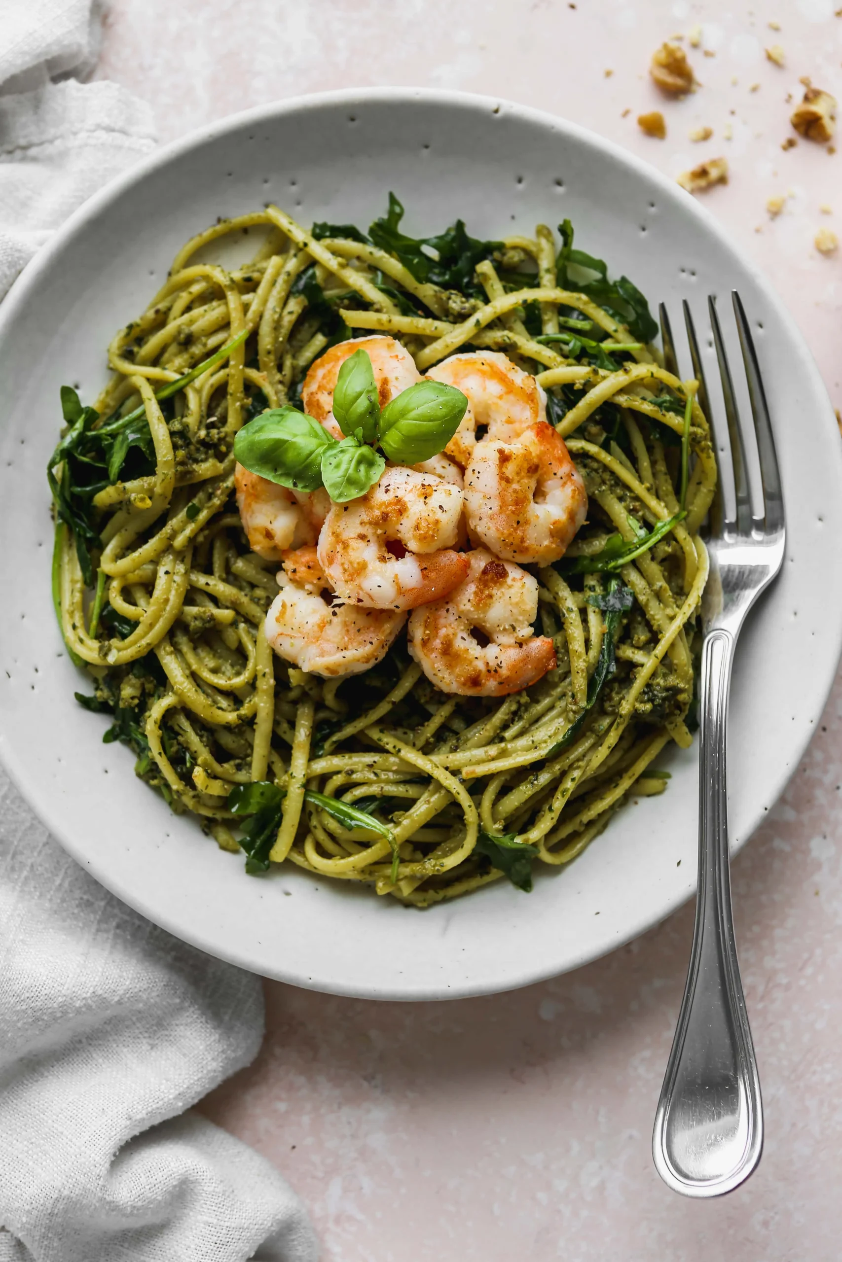 Shrimp with Pesto Pasta