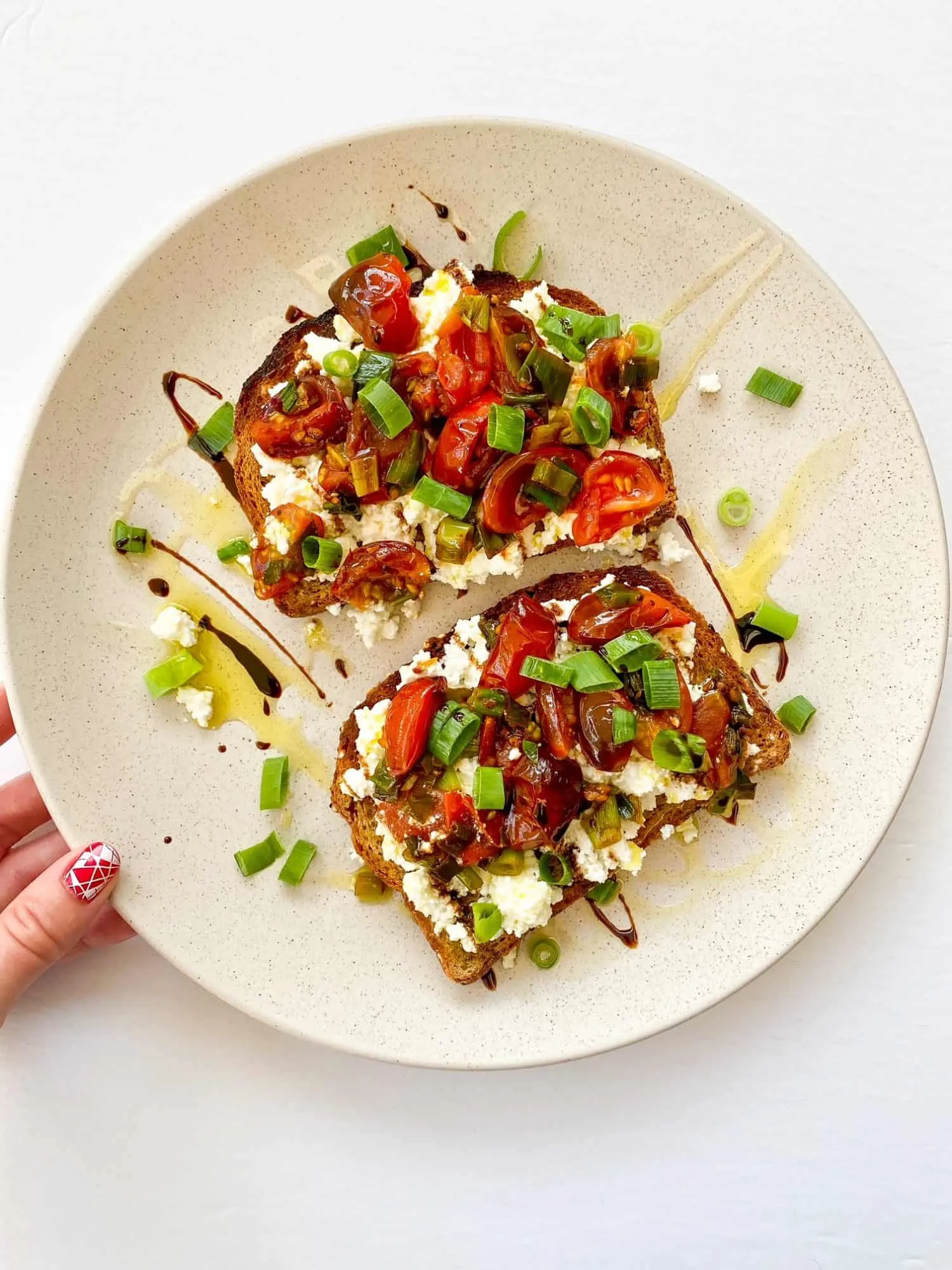 Simple Burst Tomato and Ricotta Toast