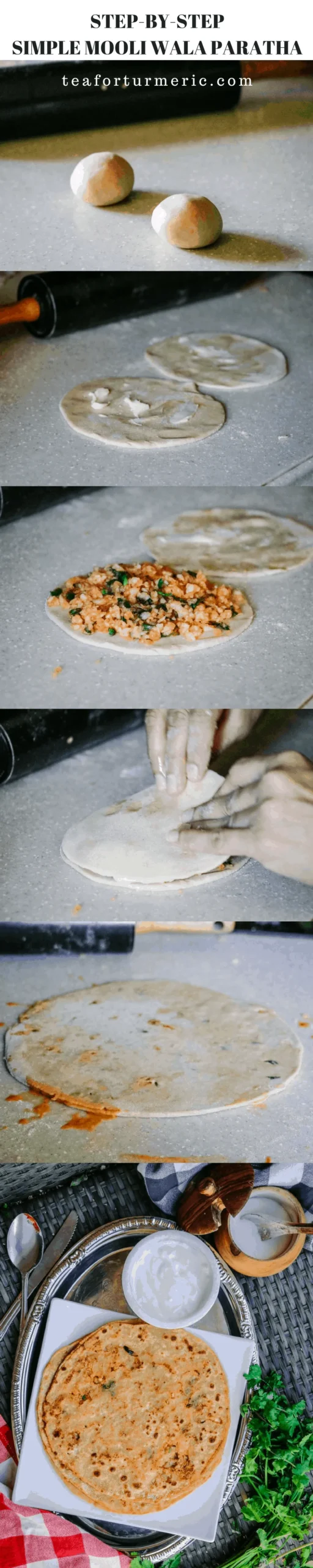 Simple Mooli Wala Paratha (Daikon Stuffed Flatbread)