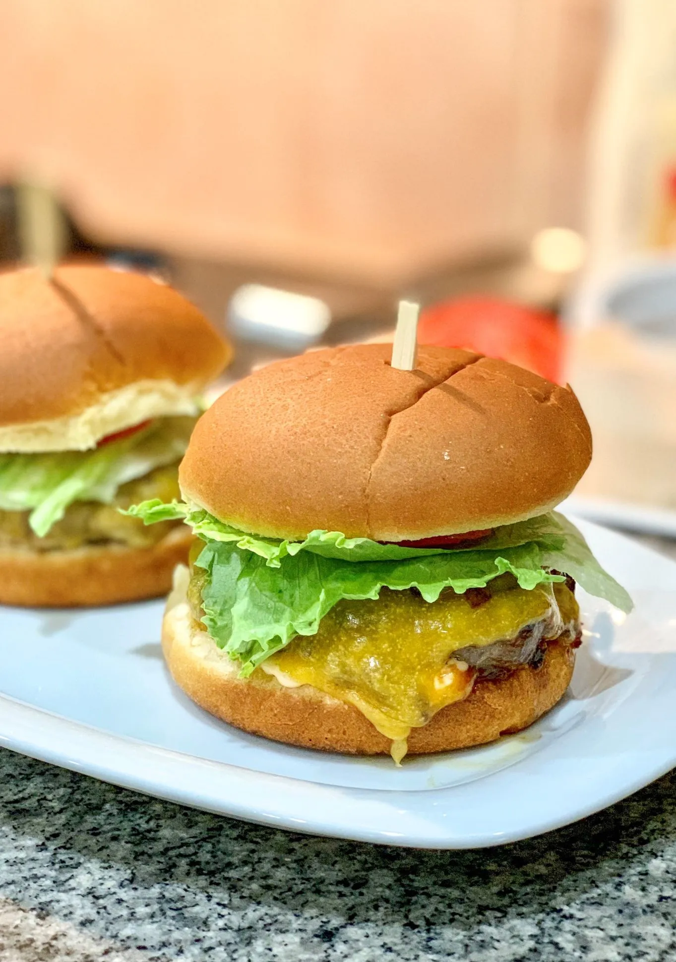 Sirloin Burgers with Wasabi Mayo and Ginger Pickled Onions