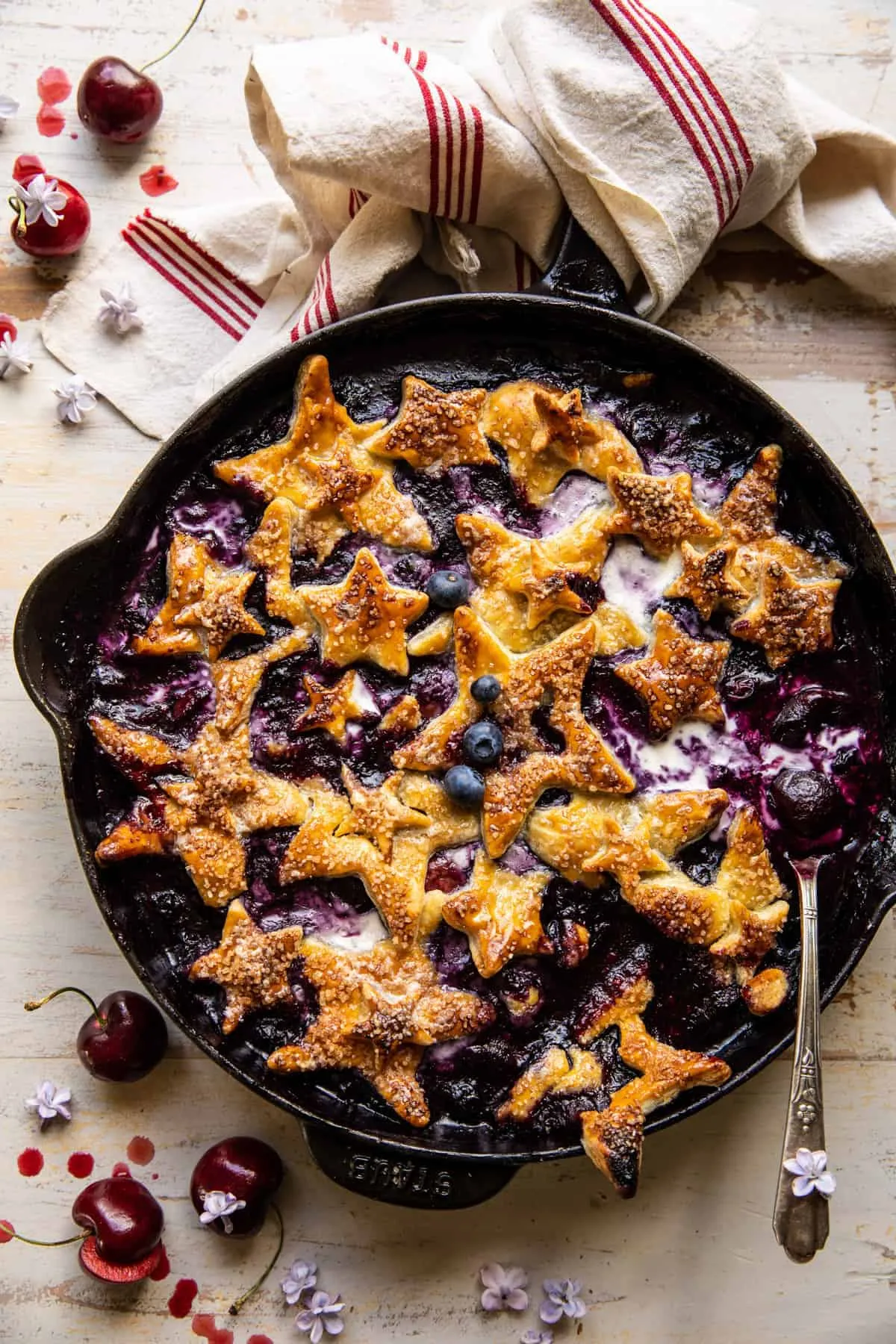 Skillet Blueberry Bourbon Pandowdy