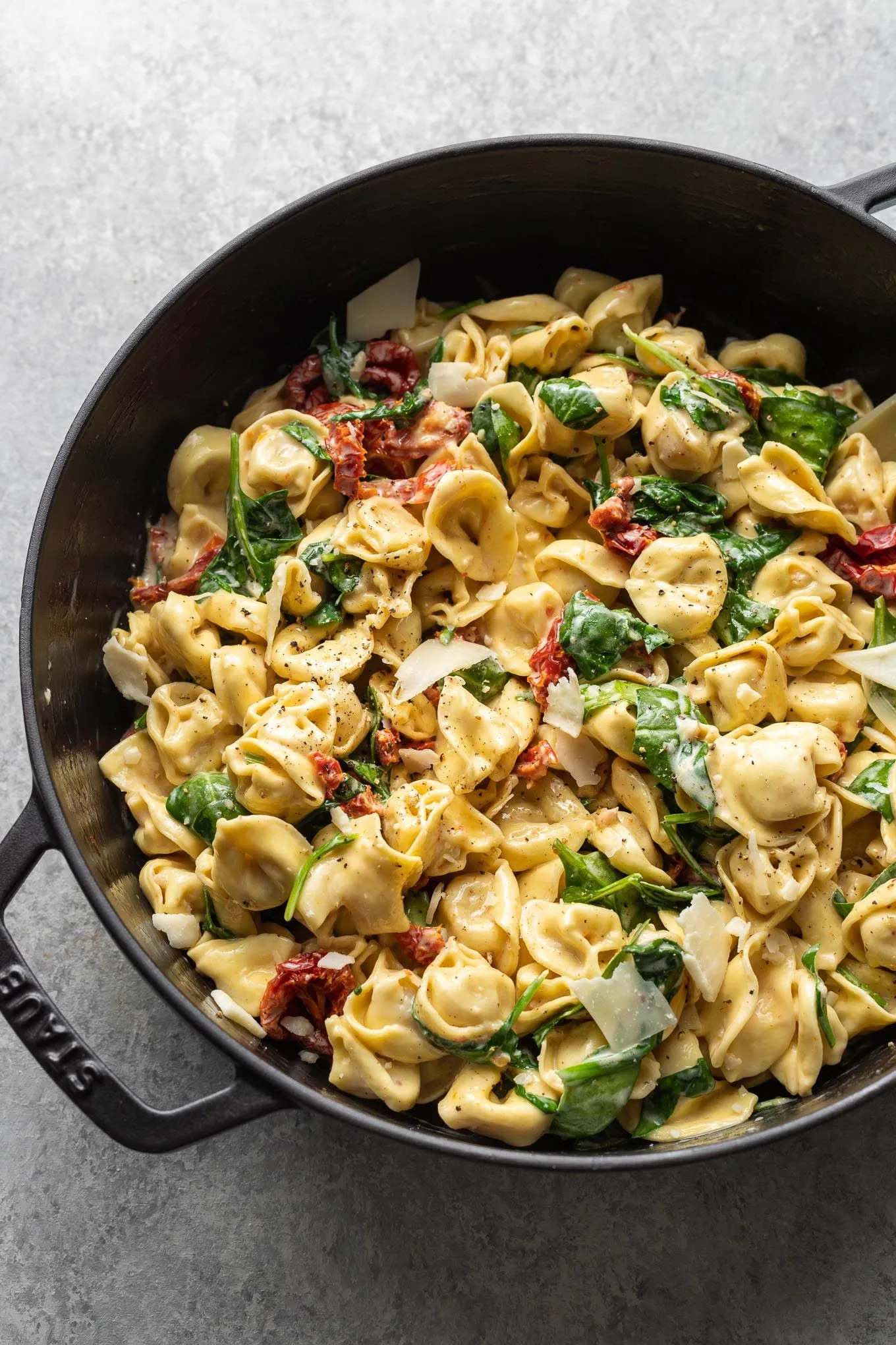 Skillet Tuscan Spinach Tortellini