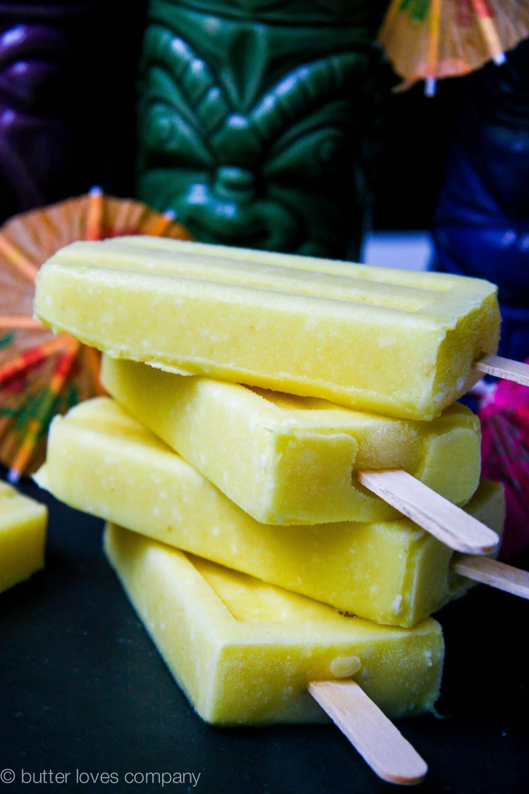 Skinny Pina Colada Ice Pops