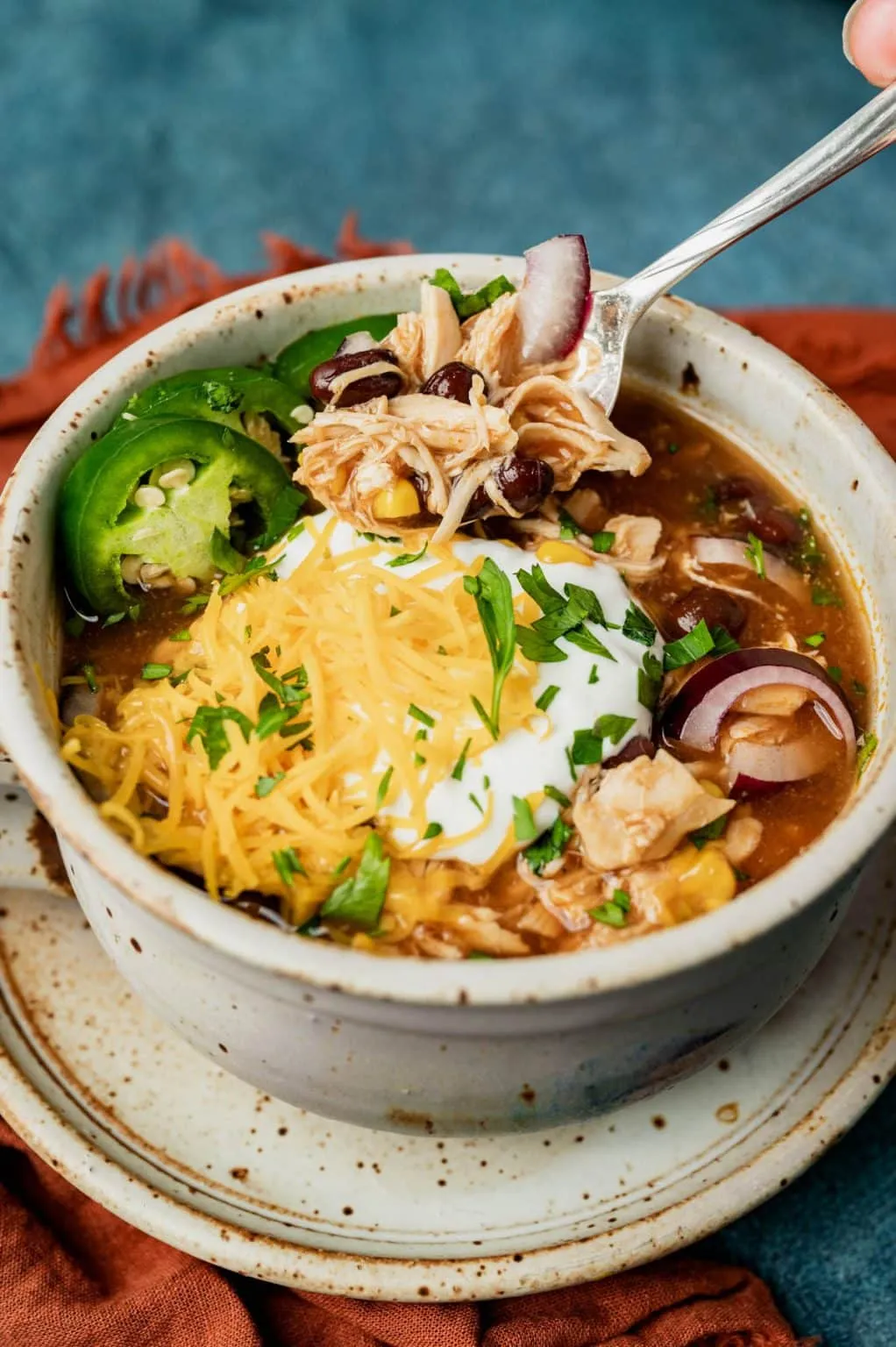 Slow Cooker BBQ Chicken Soup