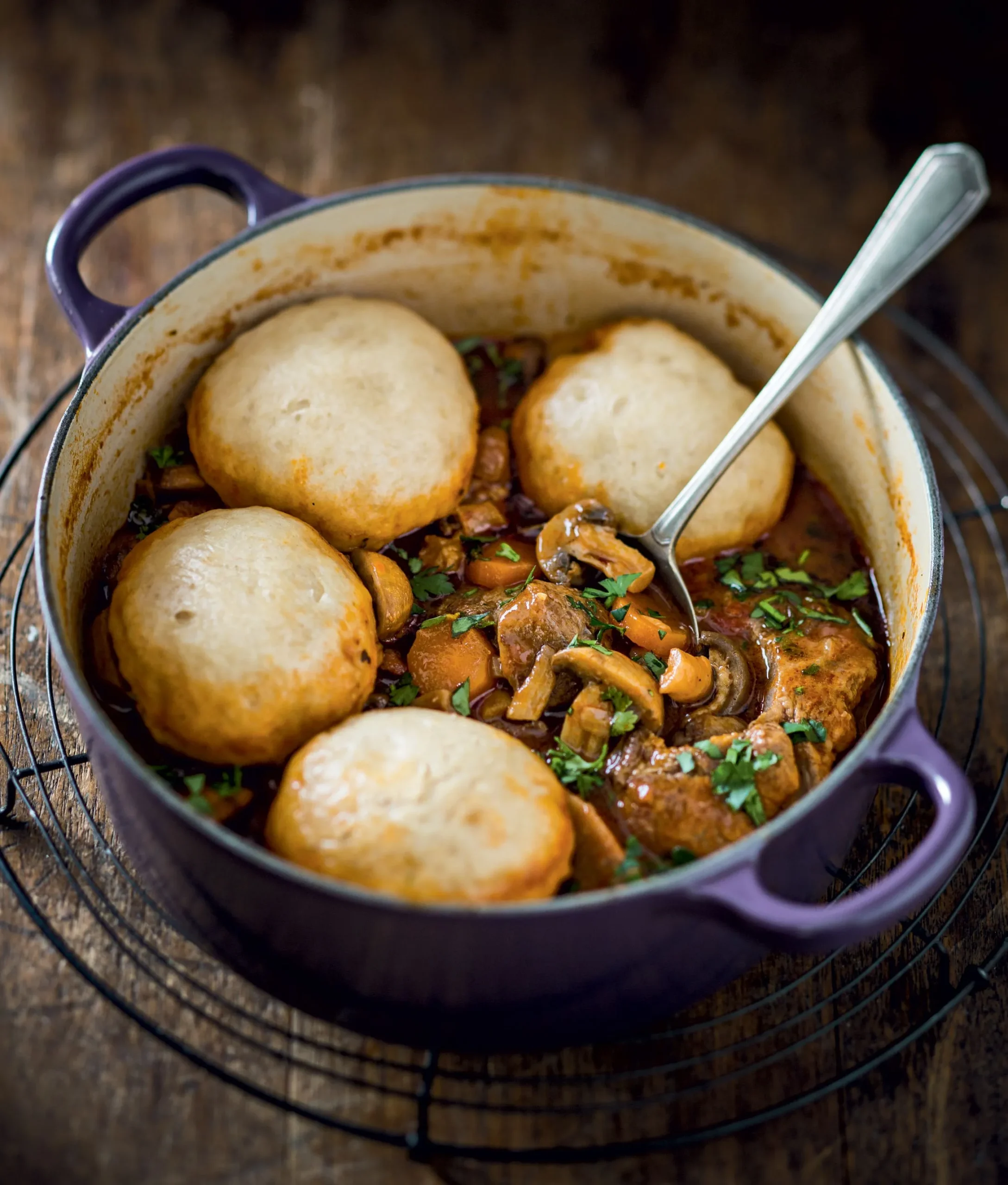 Slow Cooker Beef Stew Dumplings