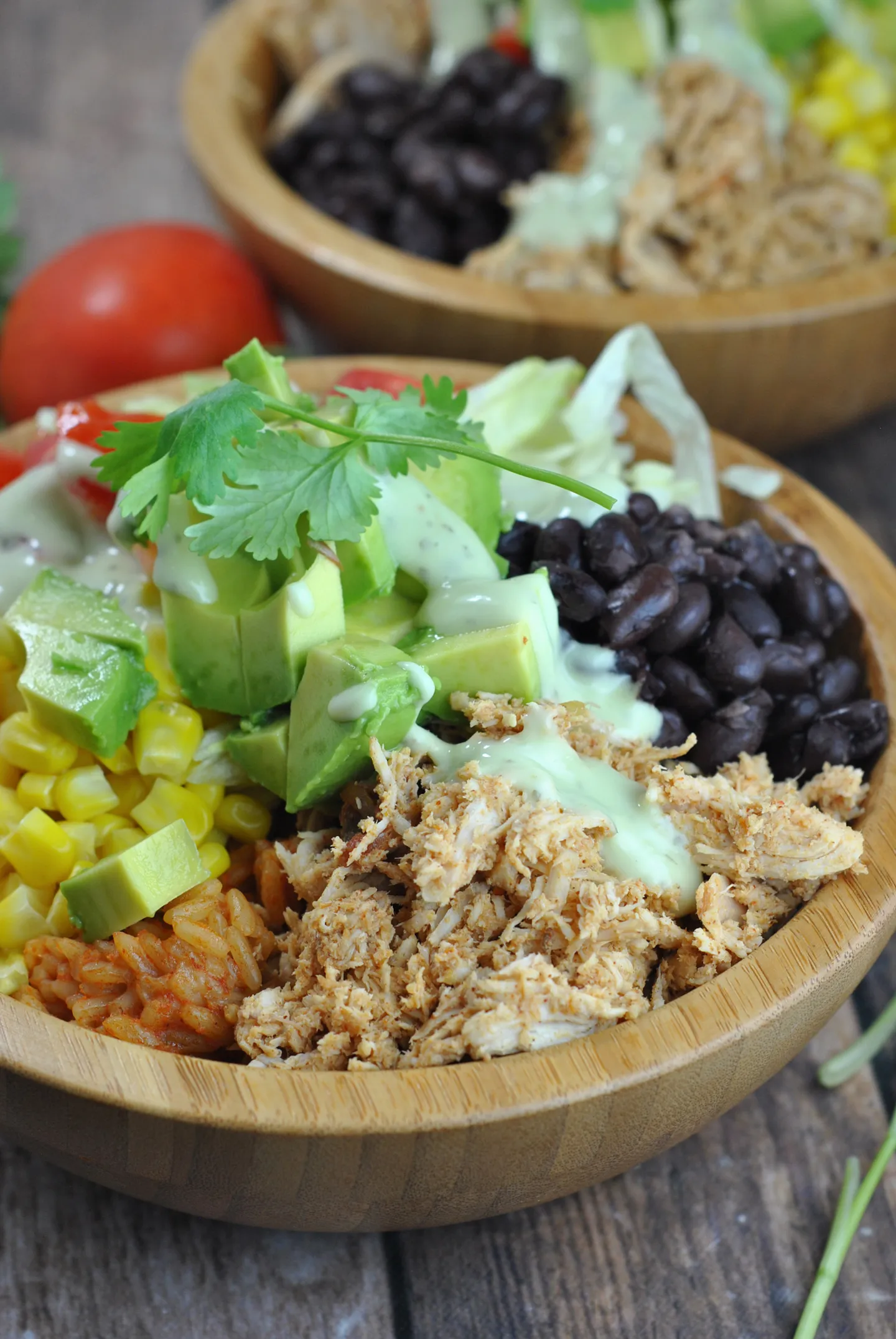 Slow Cooker Chicken Burrito Bowl for One