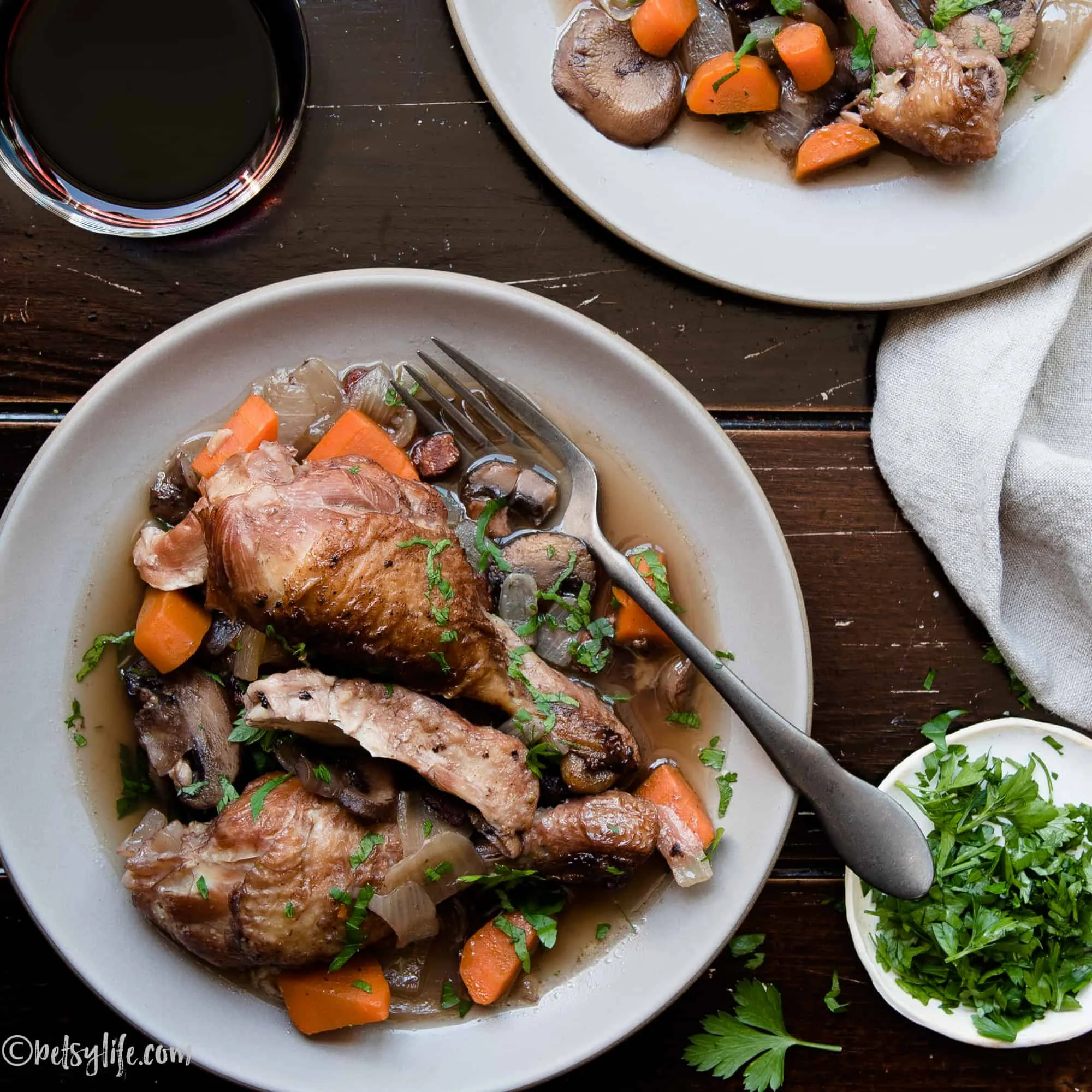 Slow Cooker Coq au Vin