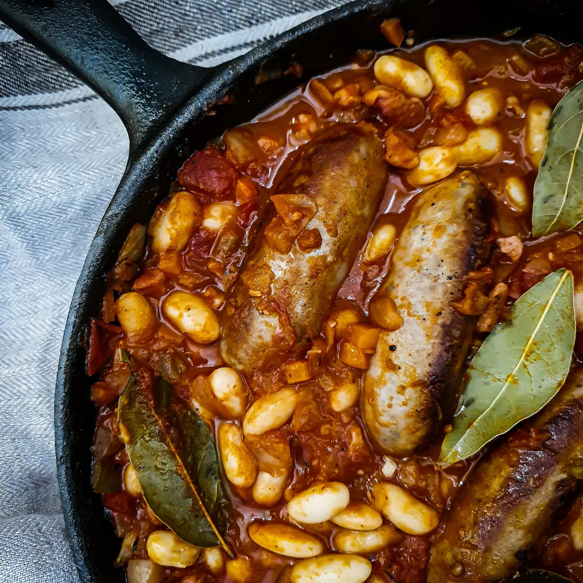 Slow Cooker Sausage and White Bean Cassoulet