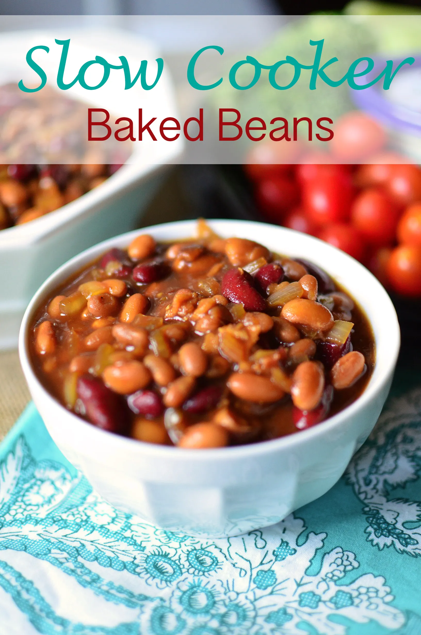 Slow Cooker Savory Baked Beans