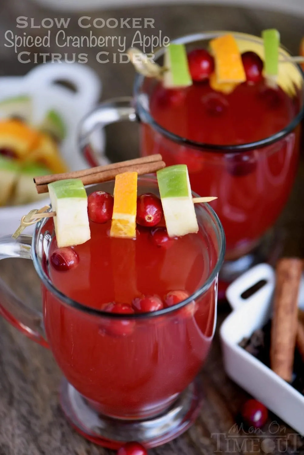 Slow Cooker Spiced Cranberry Citrus Apple Cider