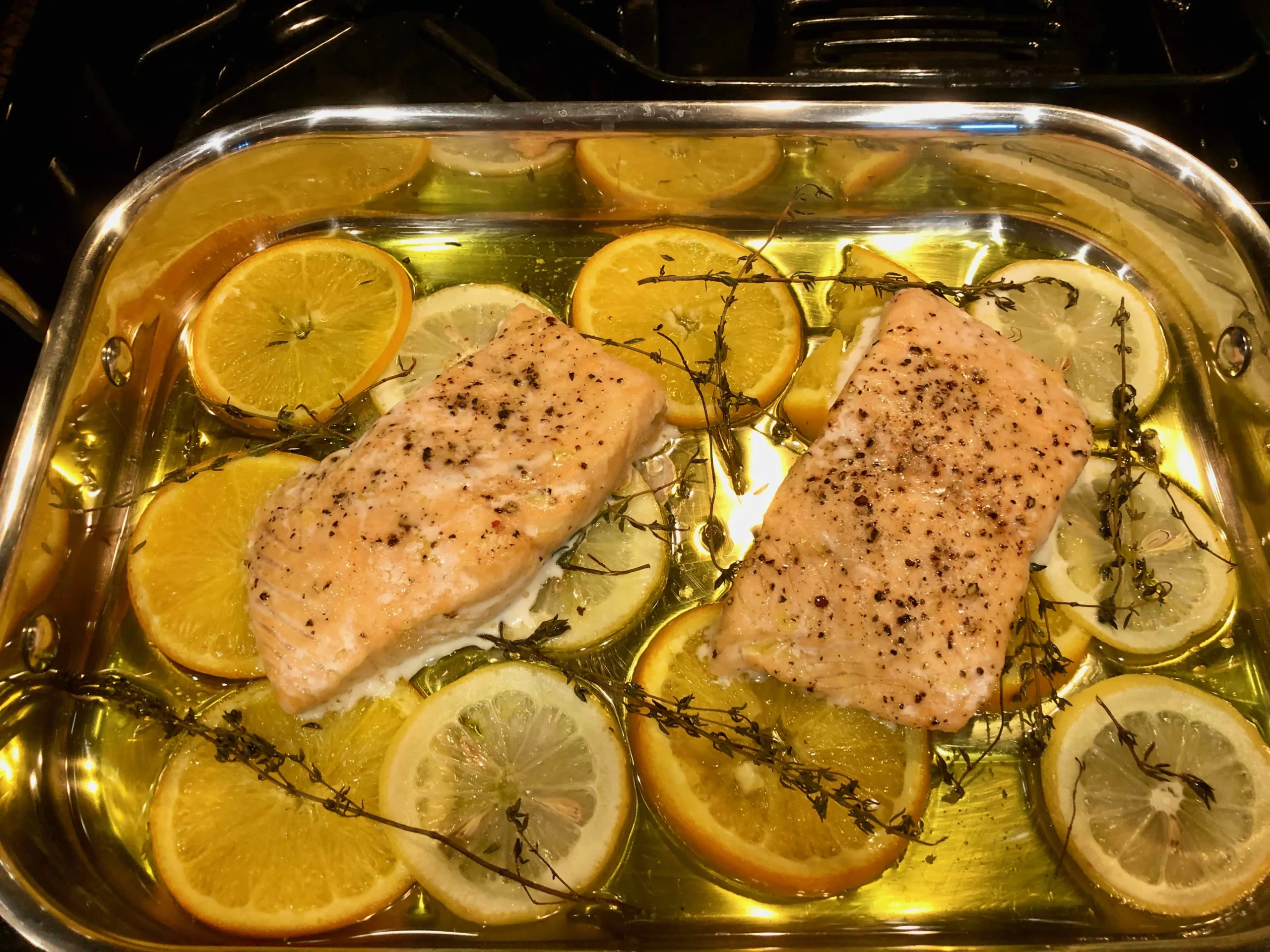 Slow Roasted Salmon Citrus Salad