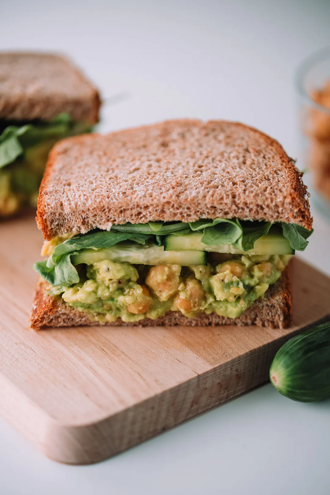 Smashed Chickpea and Avocado Sandwich