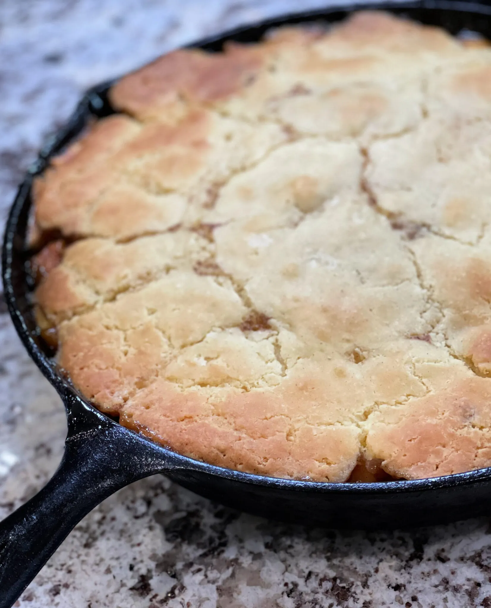 Smoked Bourbon Peach Cobbler