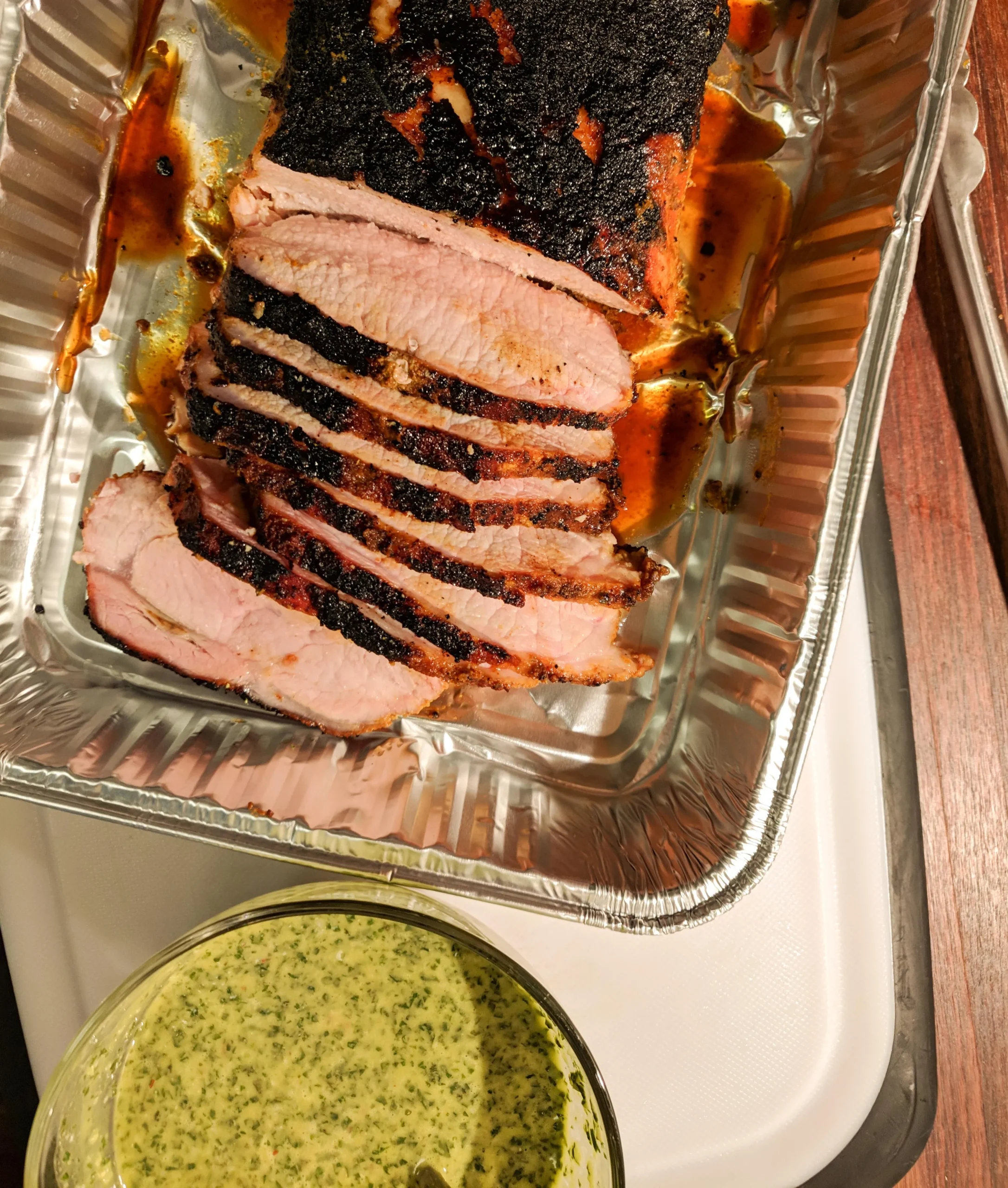 Smoked Pork Tenderloin with Chimichurri