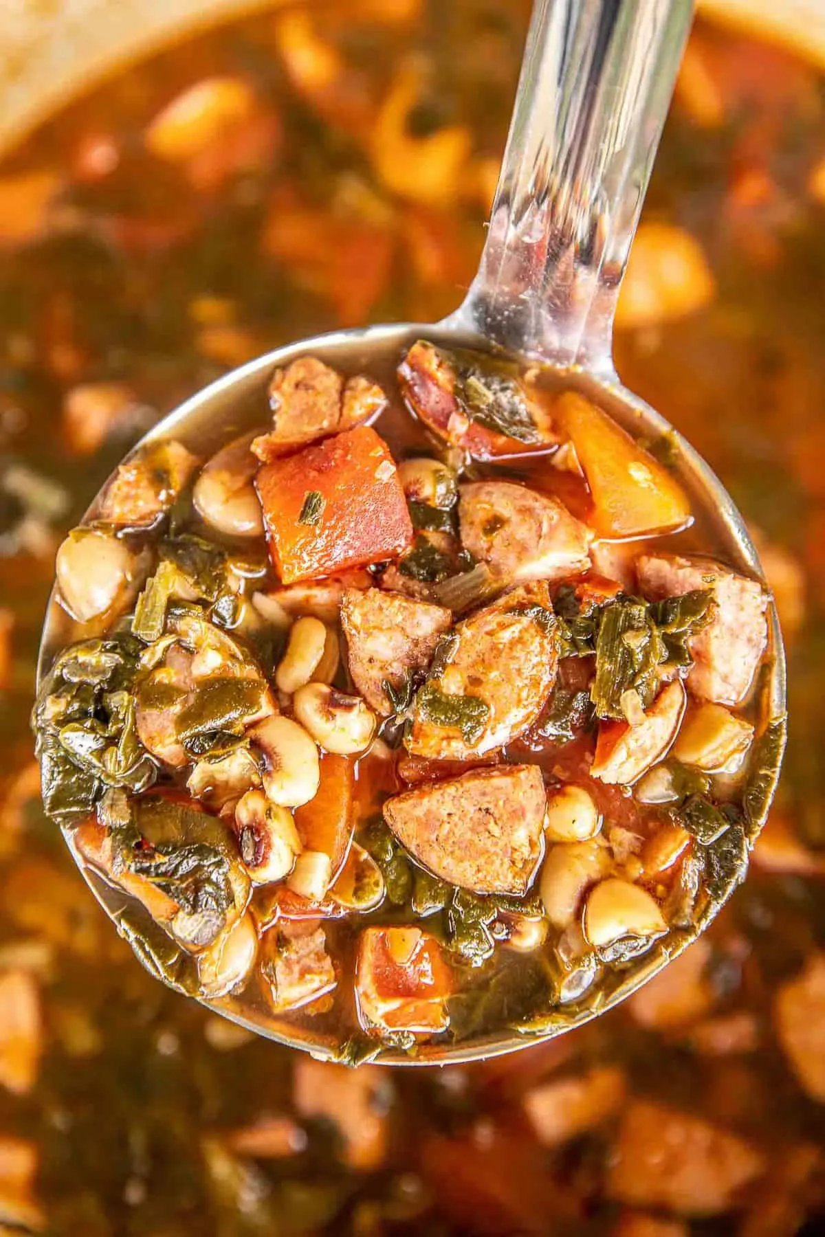 Smoked Sausage Spinach Soup