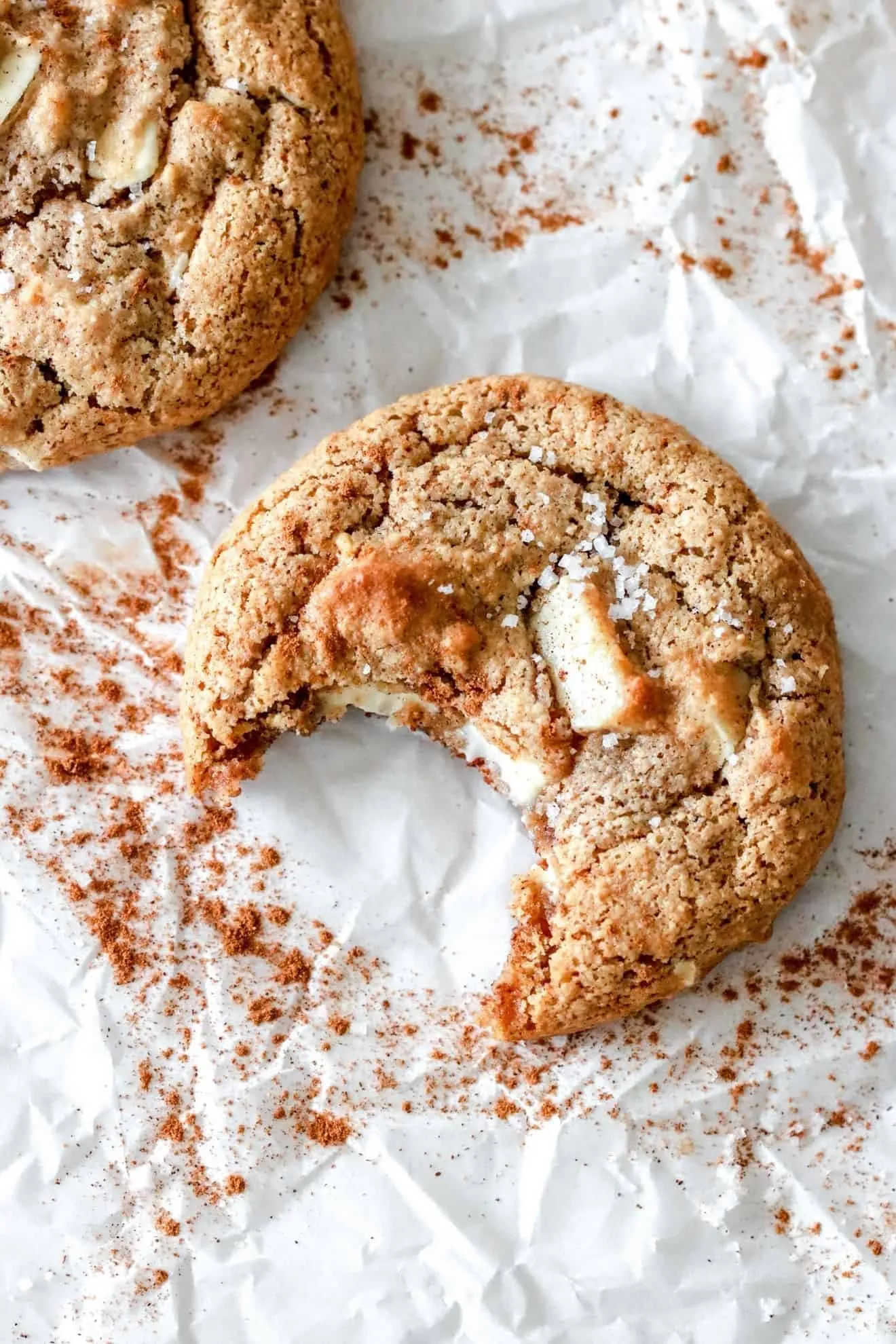 Soft Gingersnap Cookies with White Chocolate Chunks
