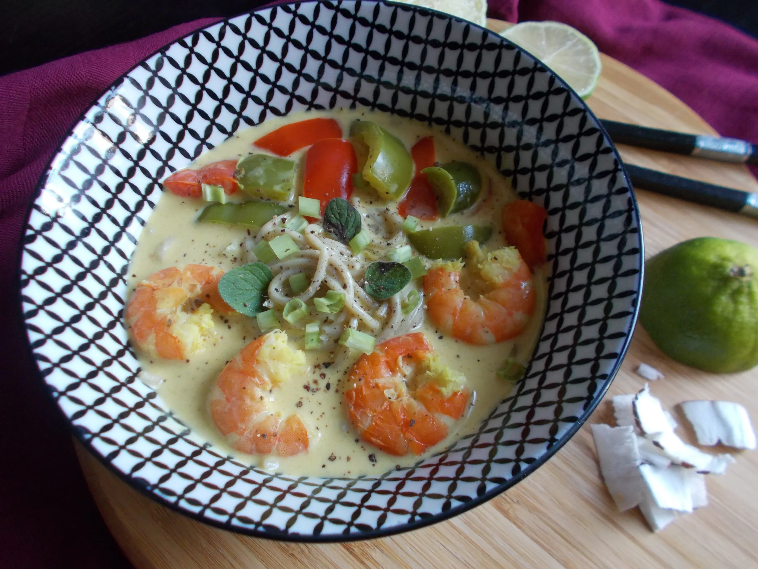 Soupe Tha Crevettes et Lait Coco