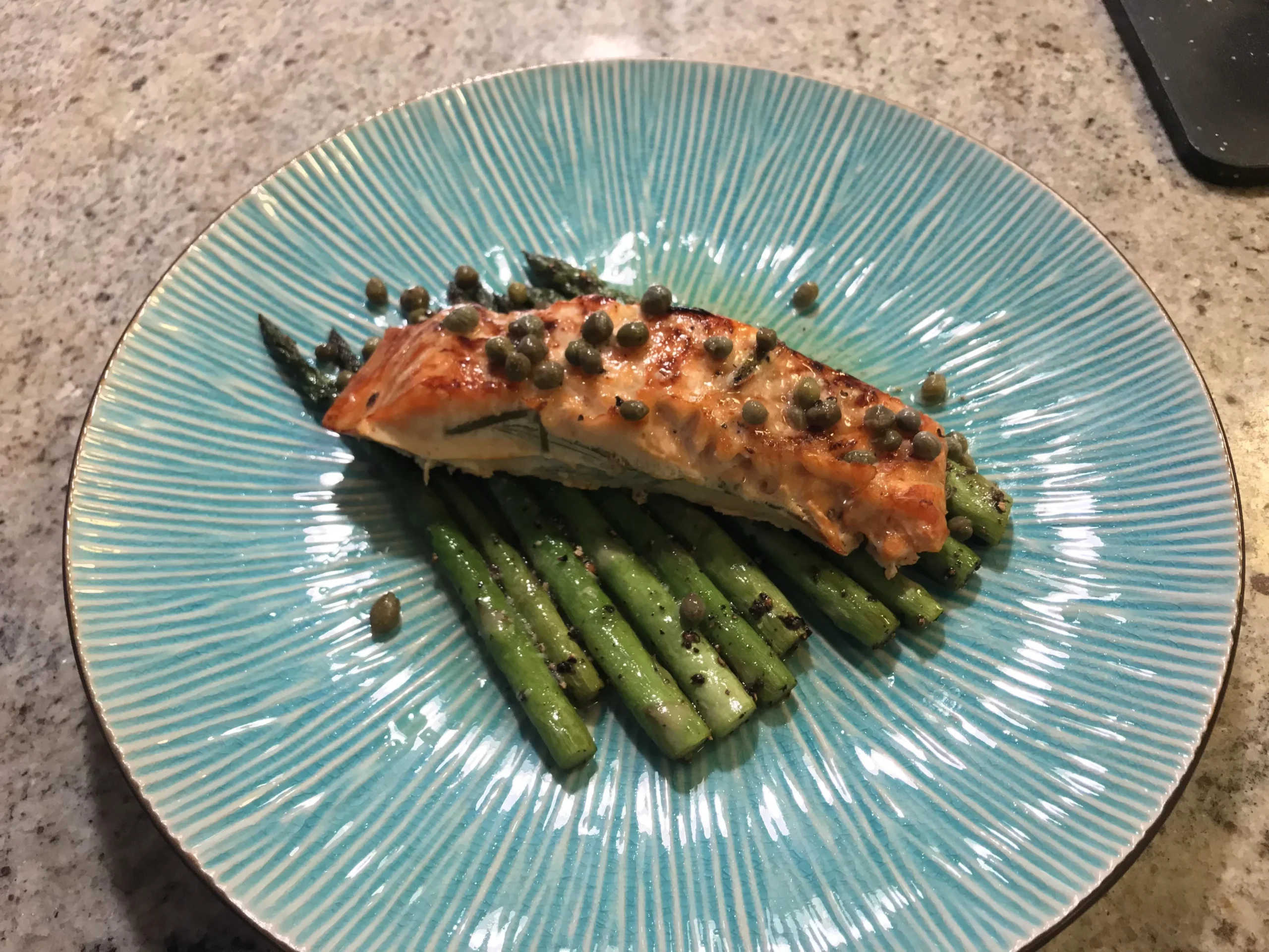Sous Vide Salmon with Lemon Caper Sauce
