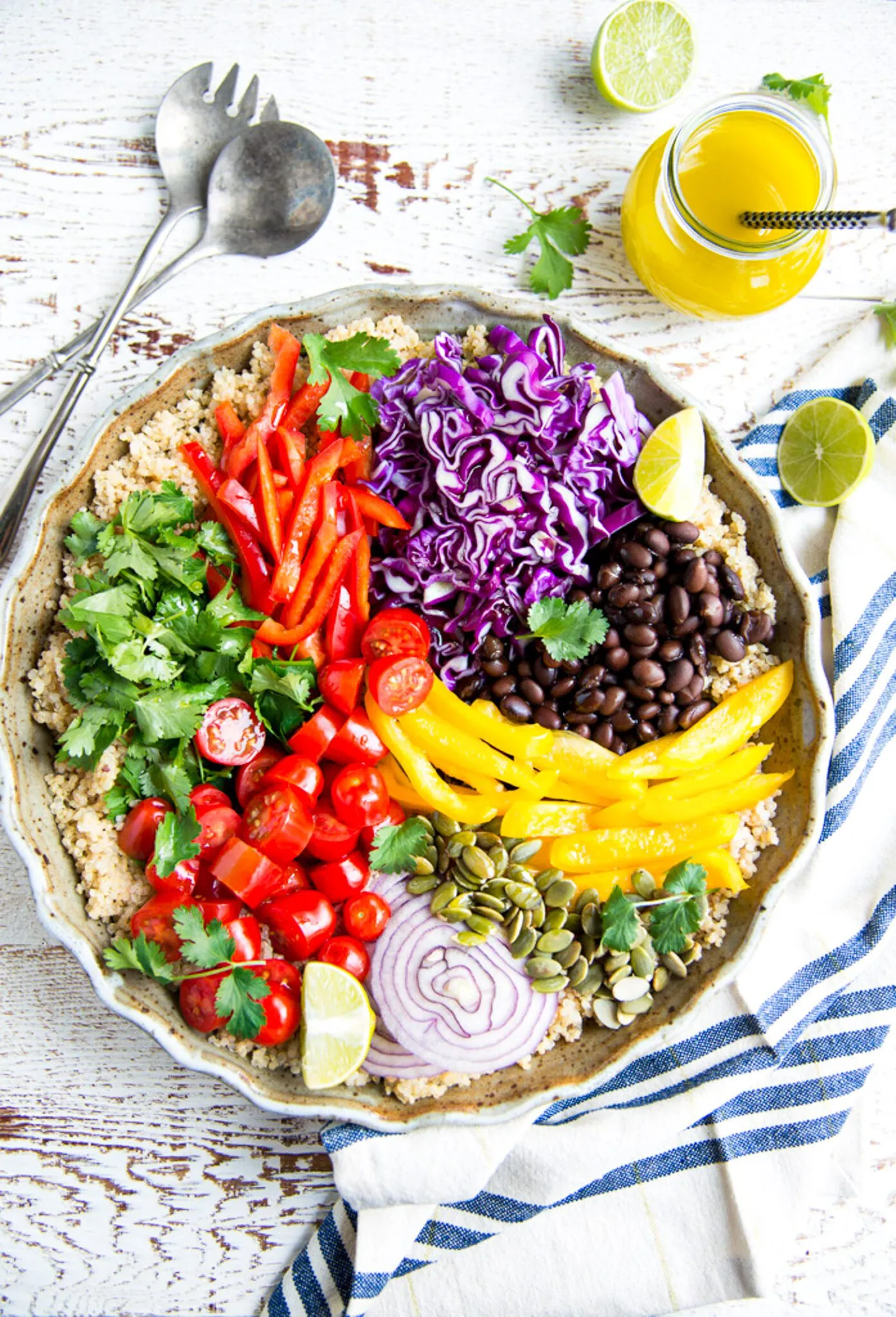 Southwestern Quinoa Bowl with Black Beans and Lime Crema