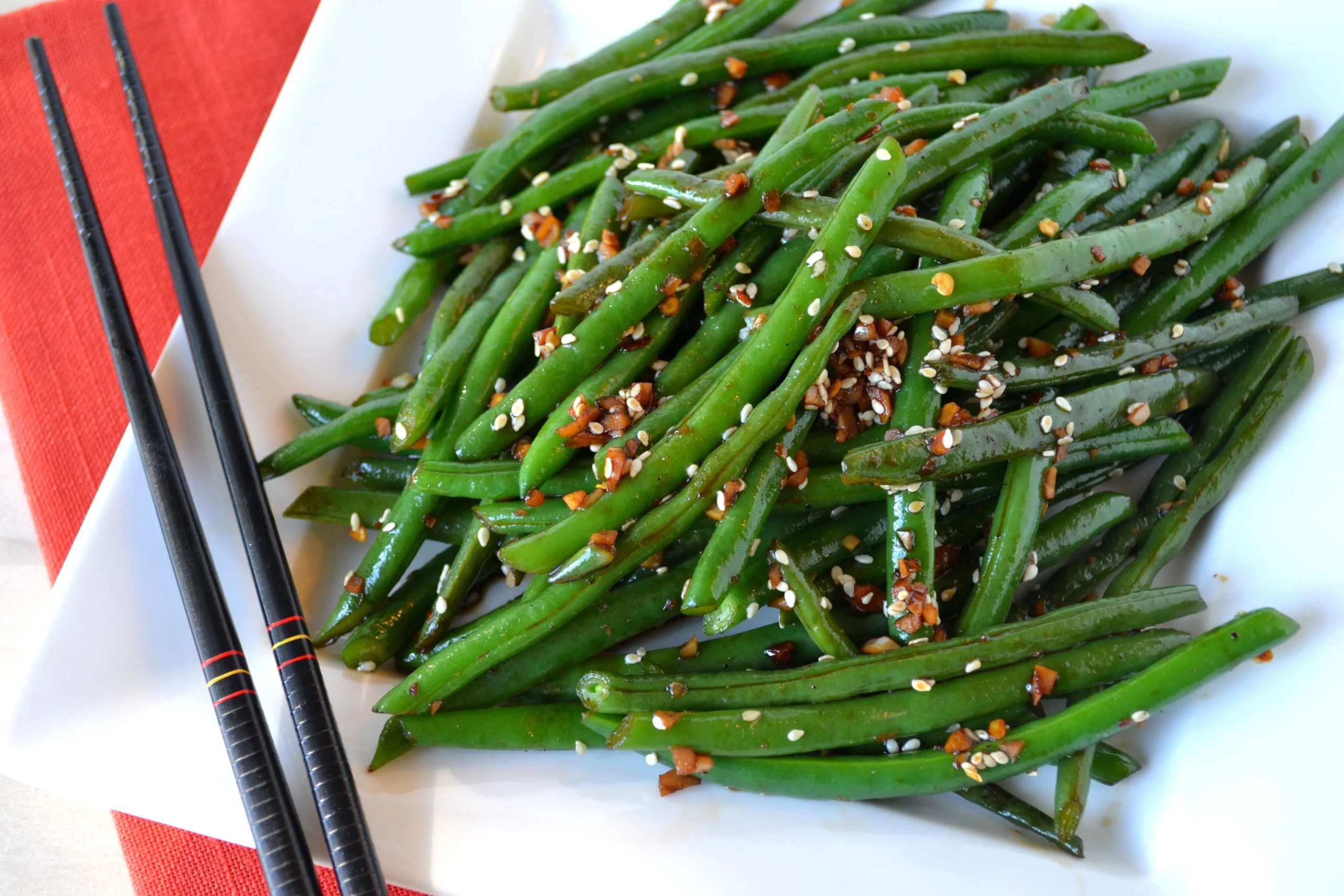 Soy Sauce Roasted Green Beans
