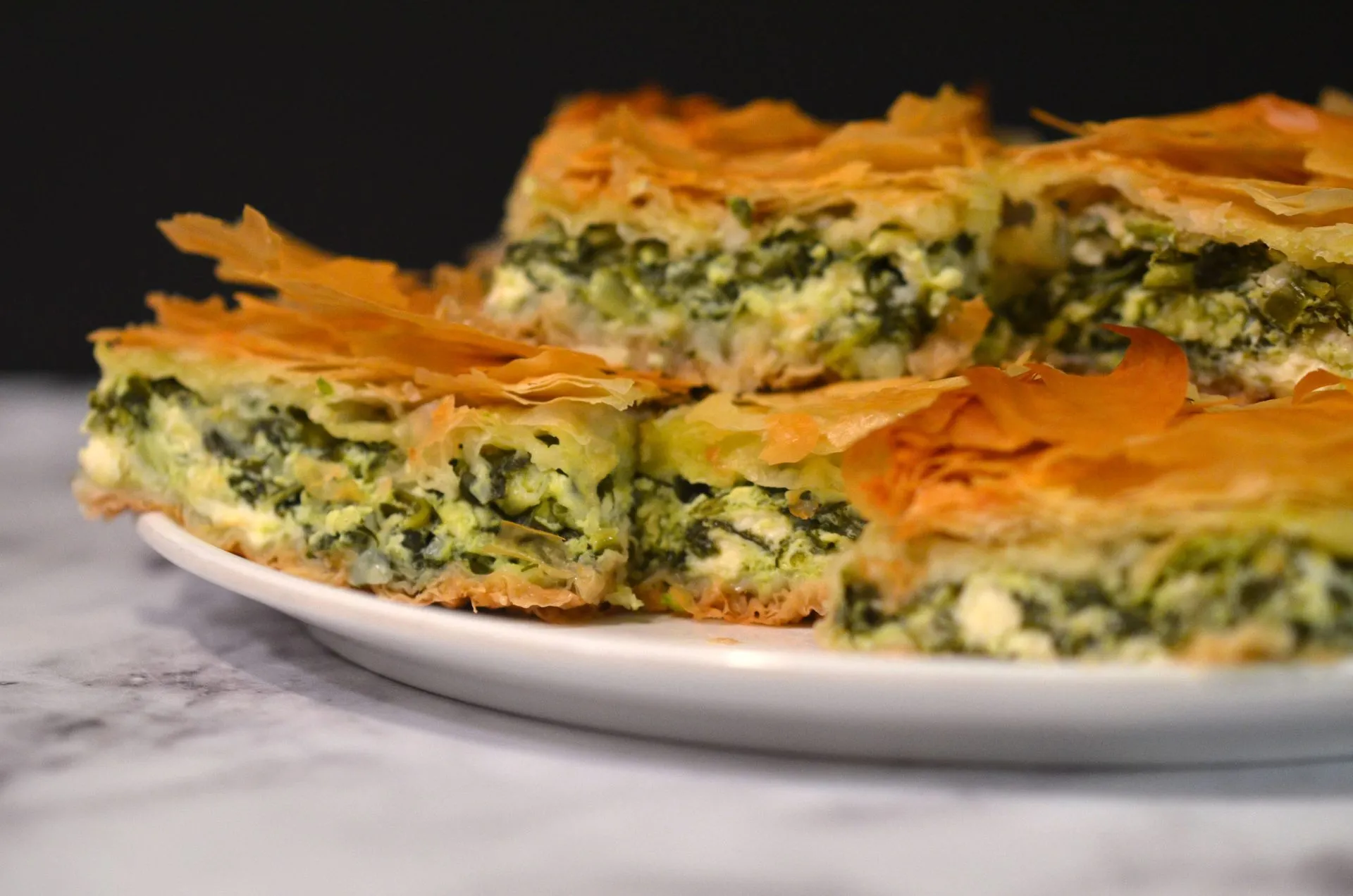 Spanakopitta Me Avga Spinach Pie with Eggs