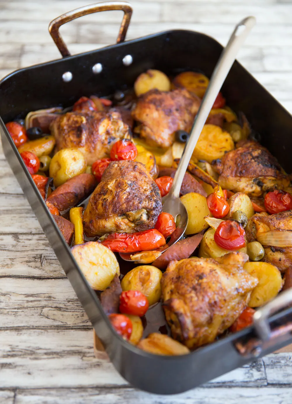 Spanish Chicken Tray Bake