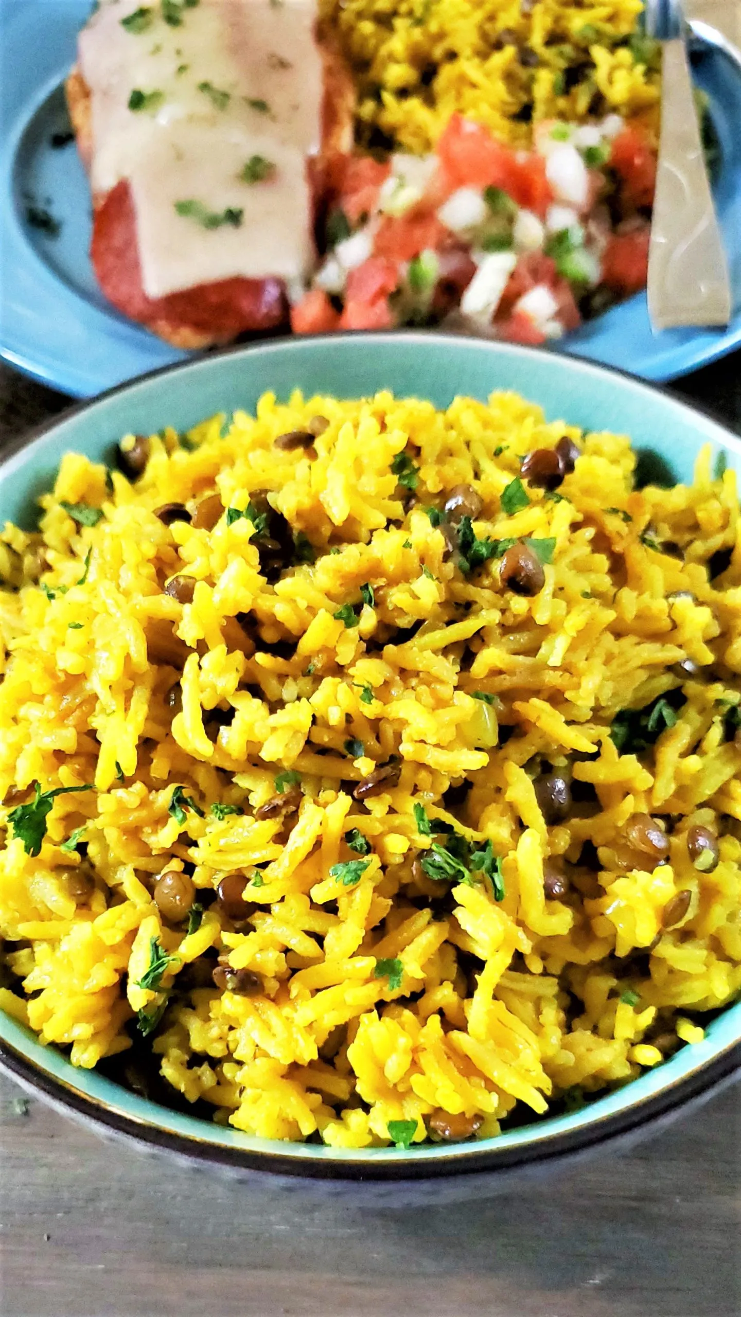 Spanish Rice and Lentil Pilaf