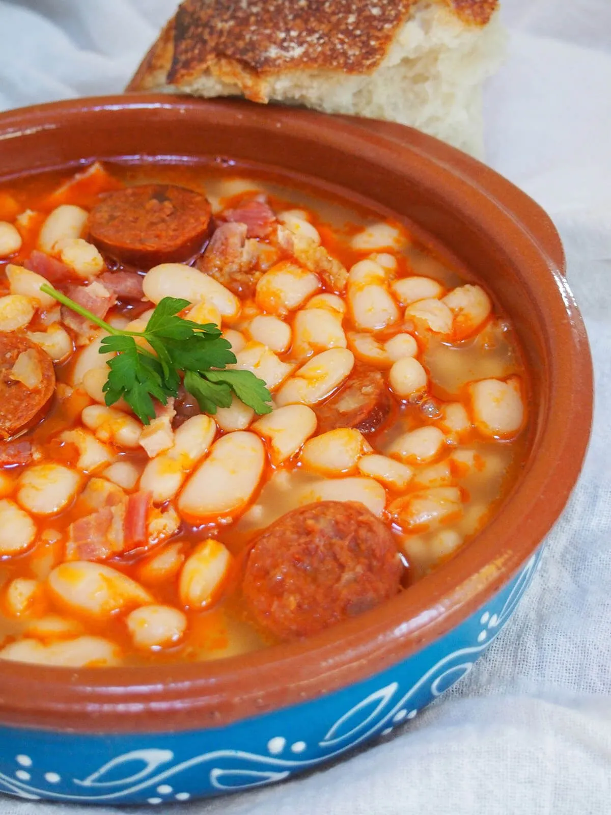 Spanish White Bean Stew with Roasted Peppers