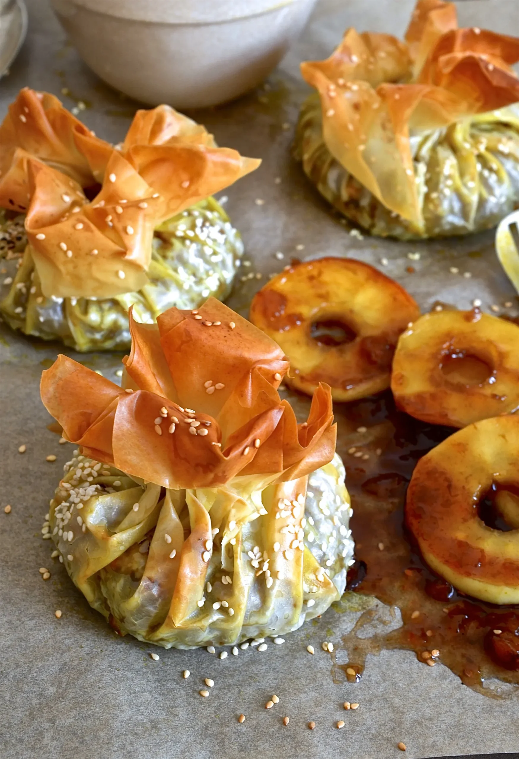 Spiced Apple Filo Parcel