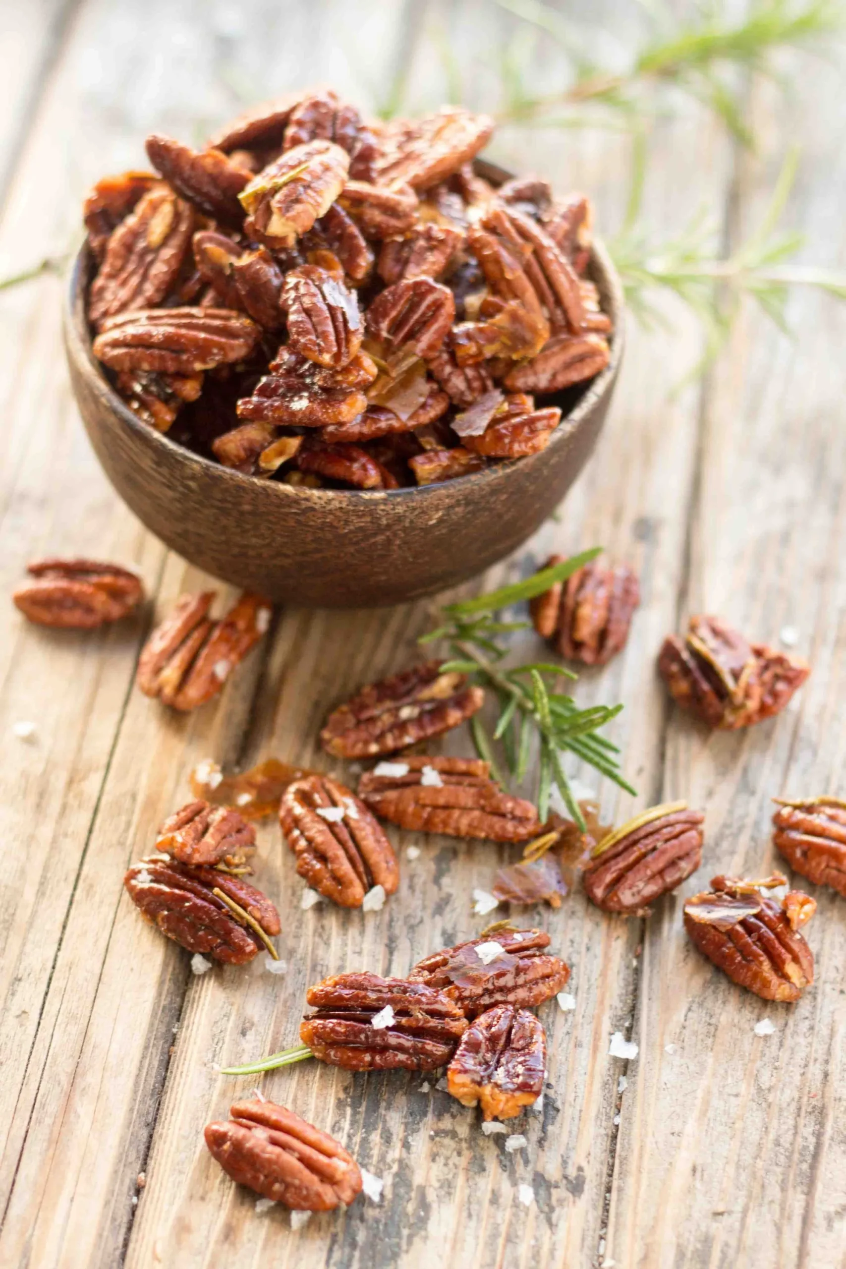 Spiced Rosemary Maple Pecans