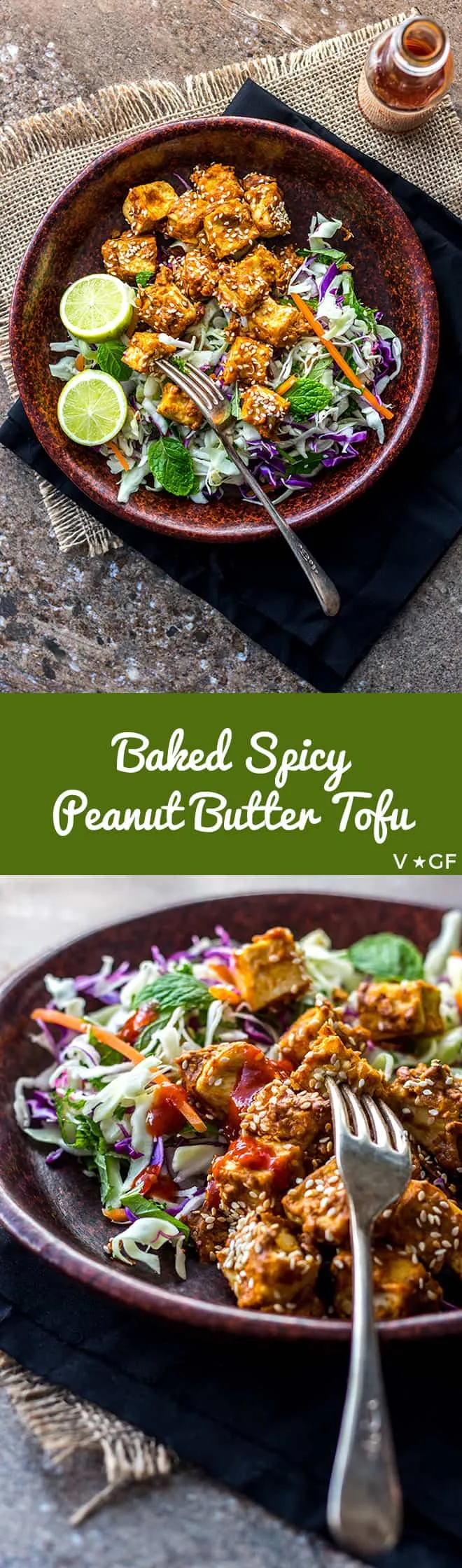 Spicy Baked Peanut Butter Tofu