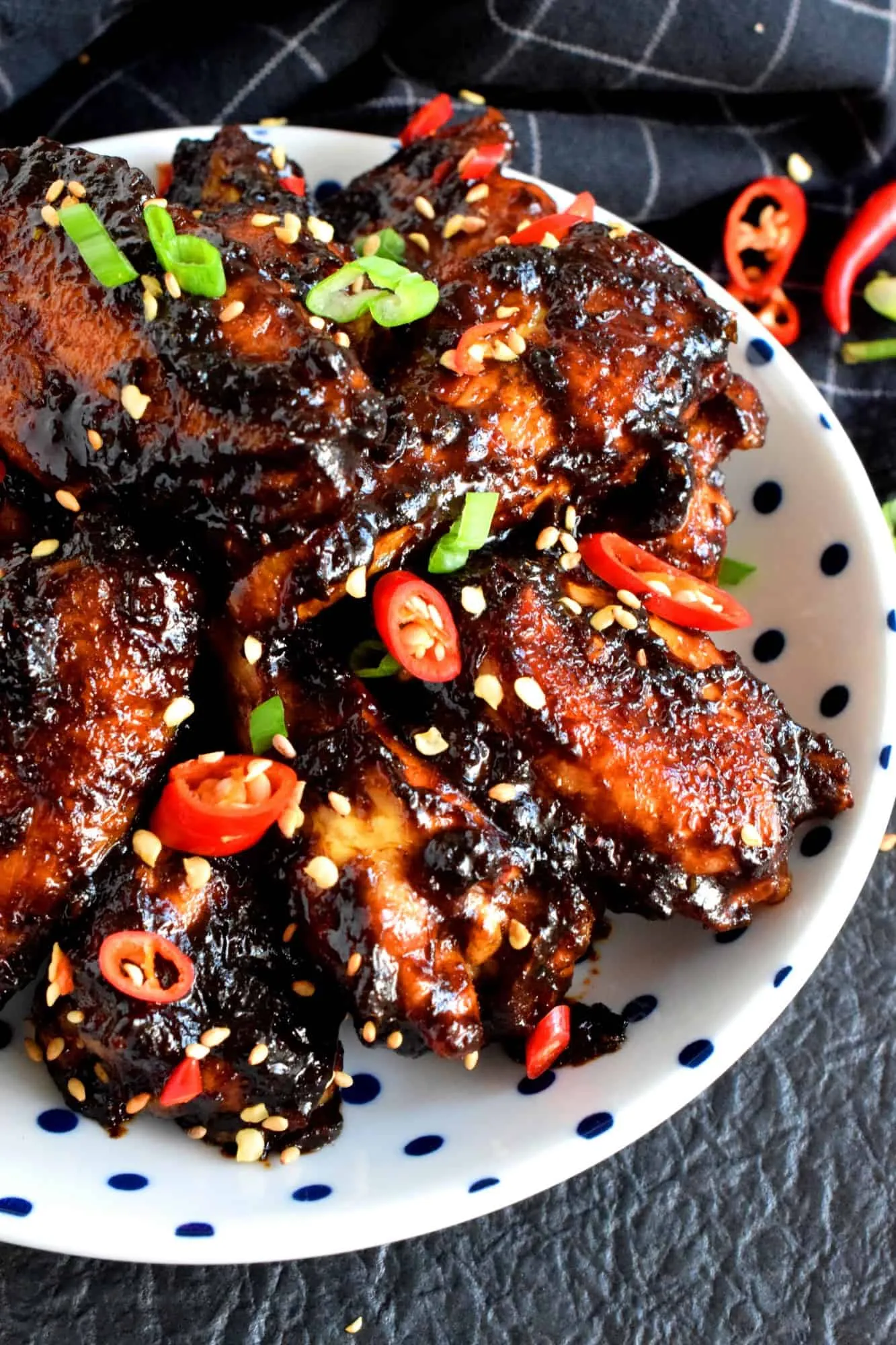 Spicy Balsamic Glazed Chicken Wings