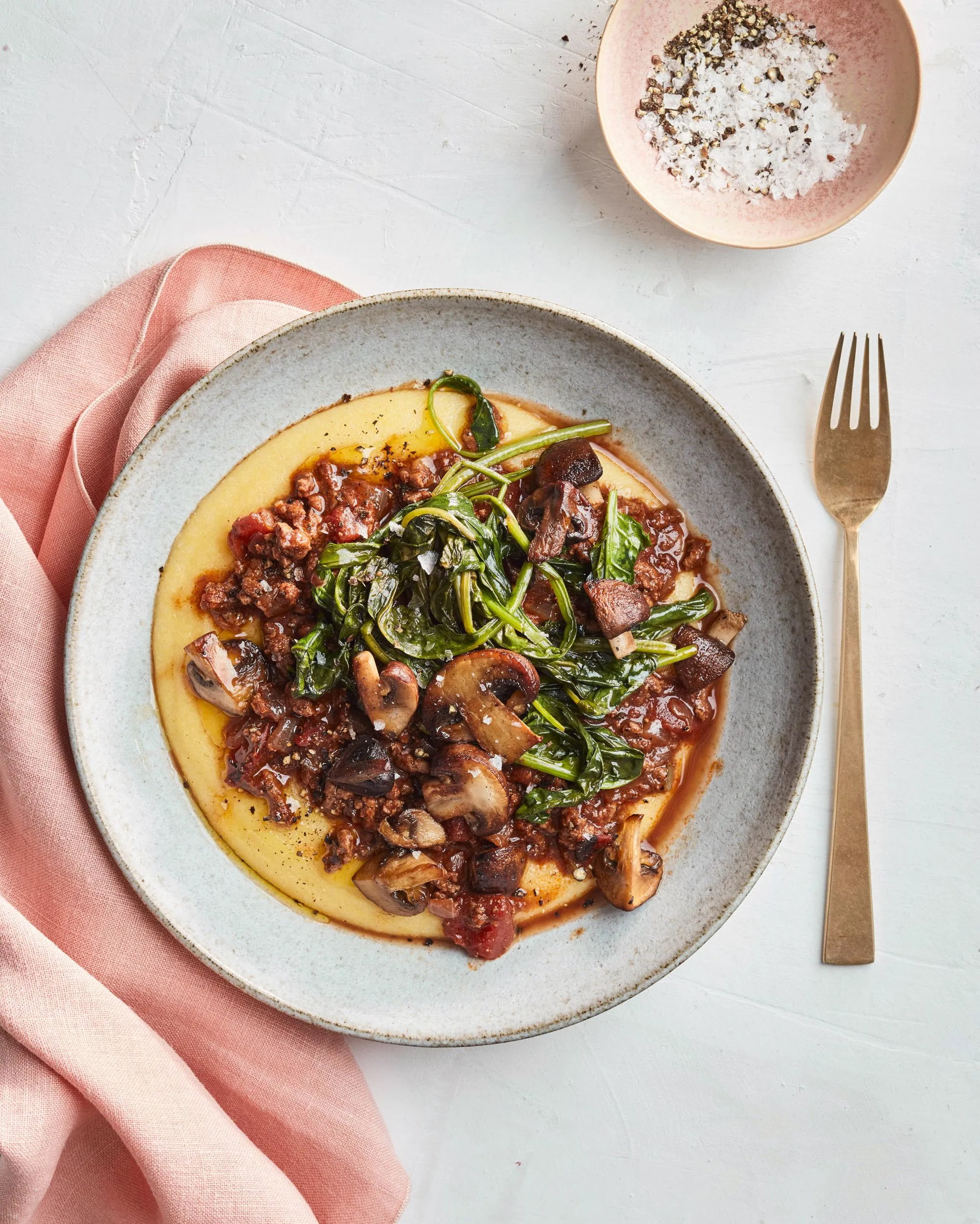 Spicy Cabbage Salad with Chili Rubbed Flank Steak