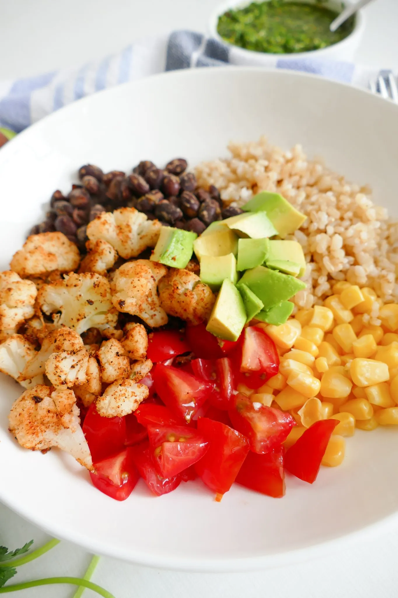 Spicy Cauliflower Burrito Bowls