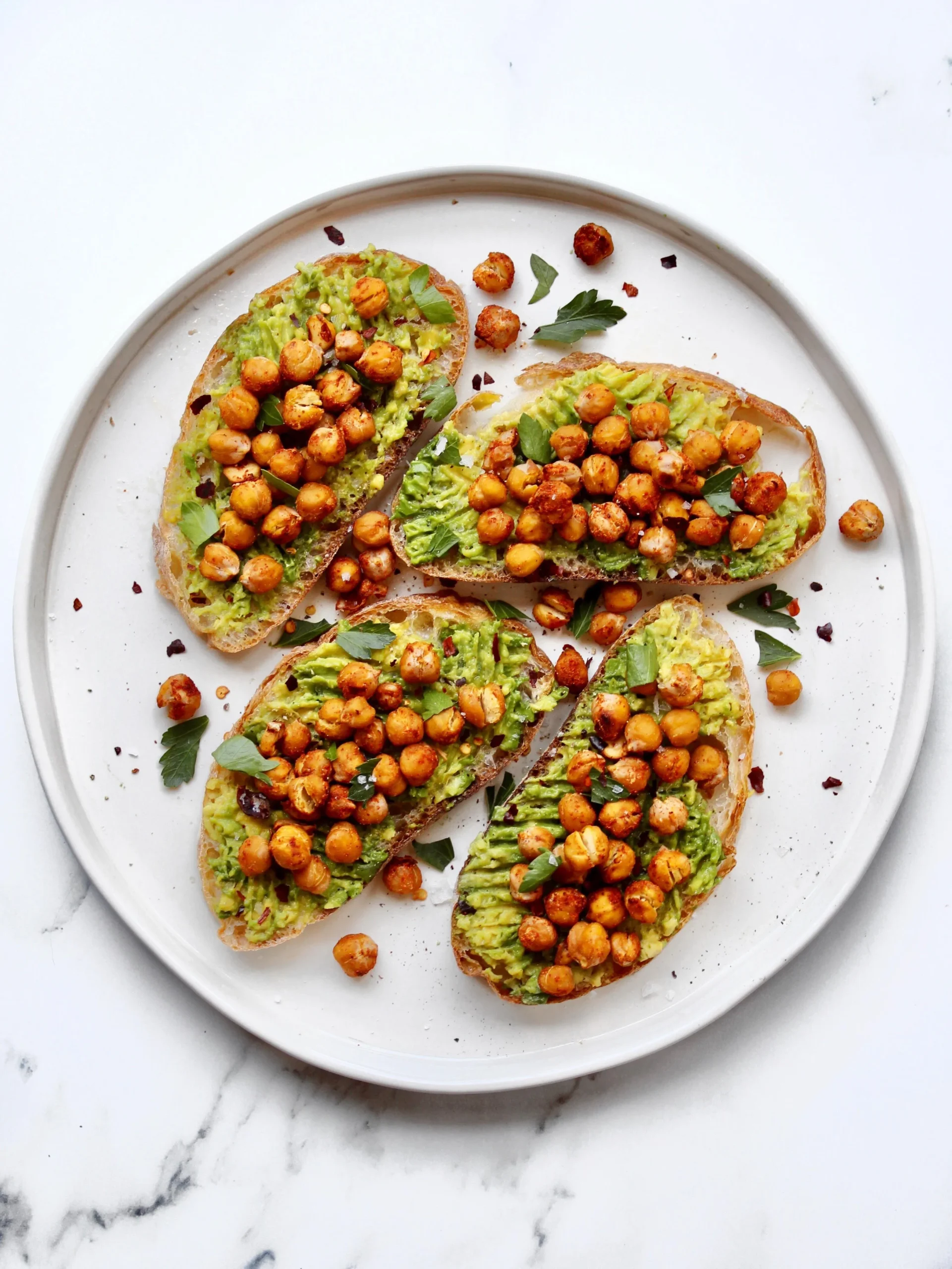 Spicy Chickpea Avocado Toast